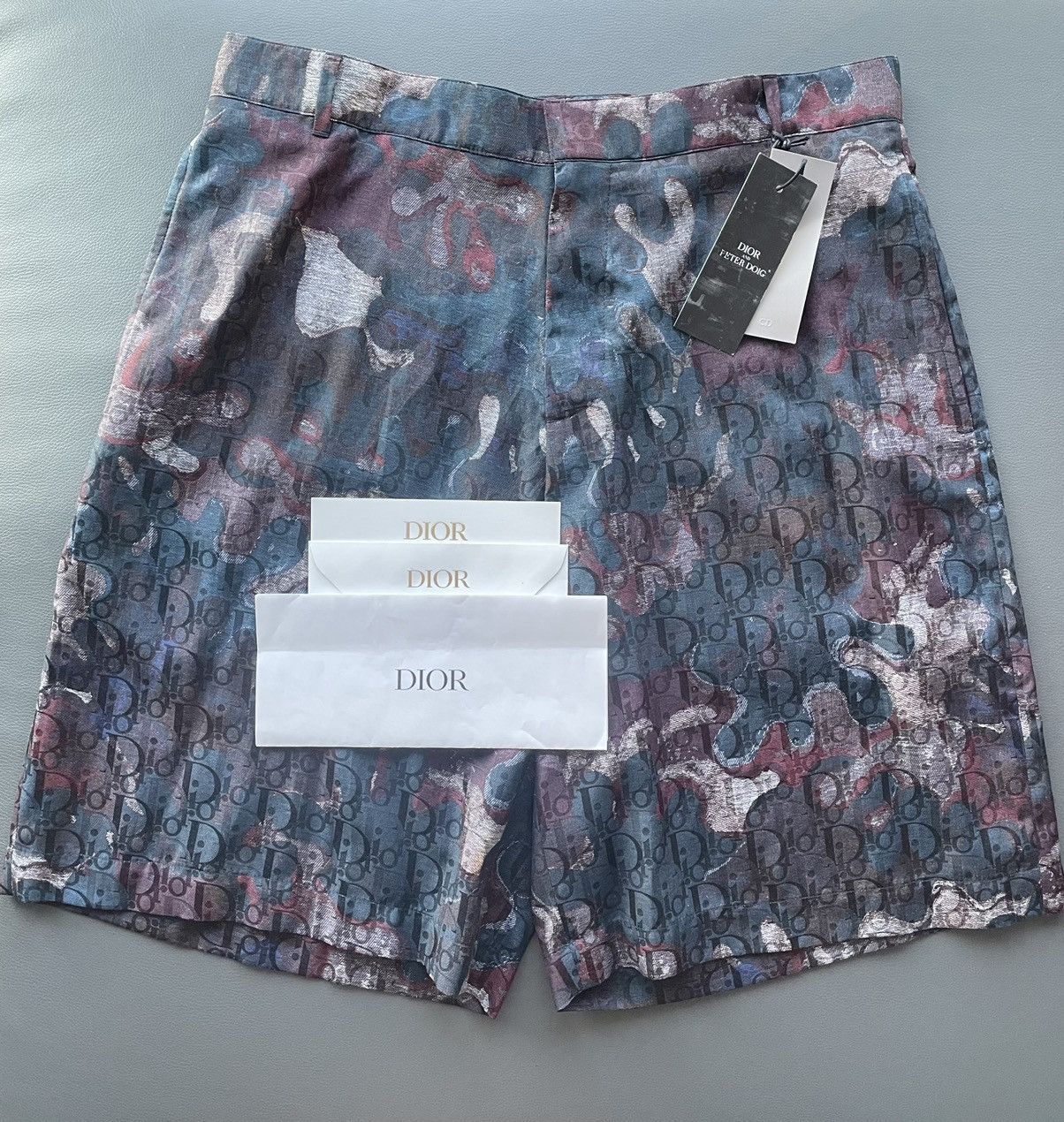 Dior Super Runway Dior Oblique Logo Silk Shorts Size US 32 / EU 48 - 2 Thumbnail