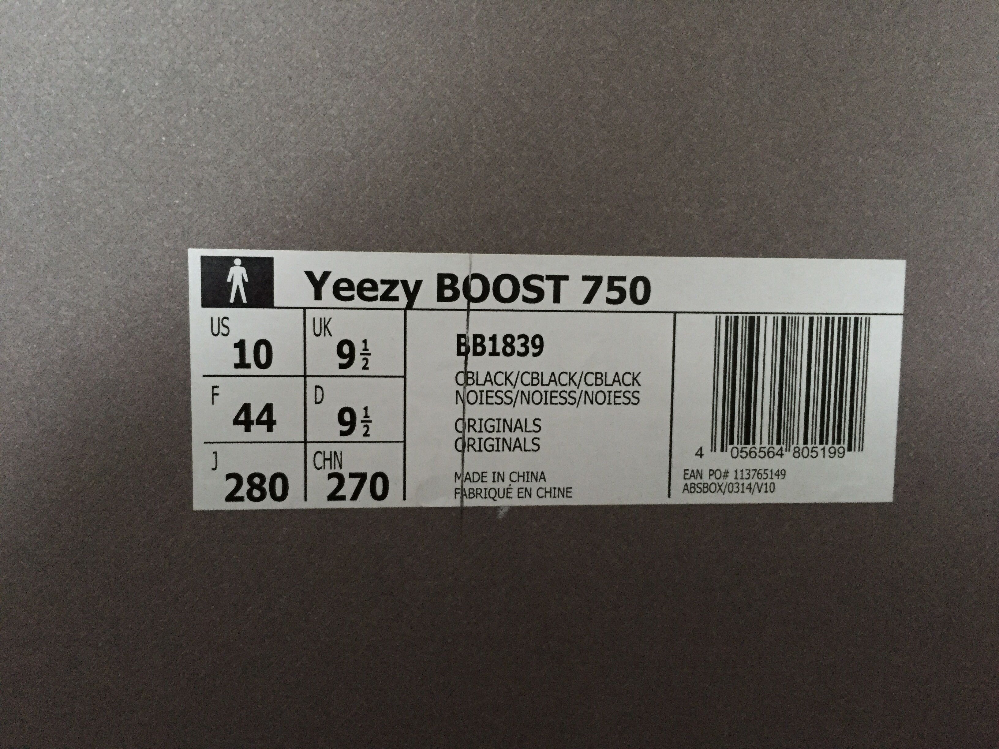 Adidas Yeezy Boost 750 "Triple Black" Size US 10 / EU 43 - 5 Preview