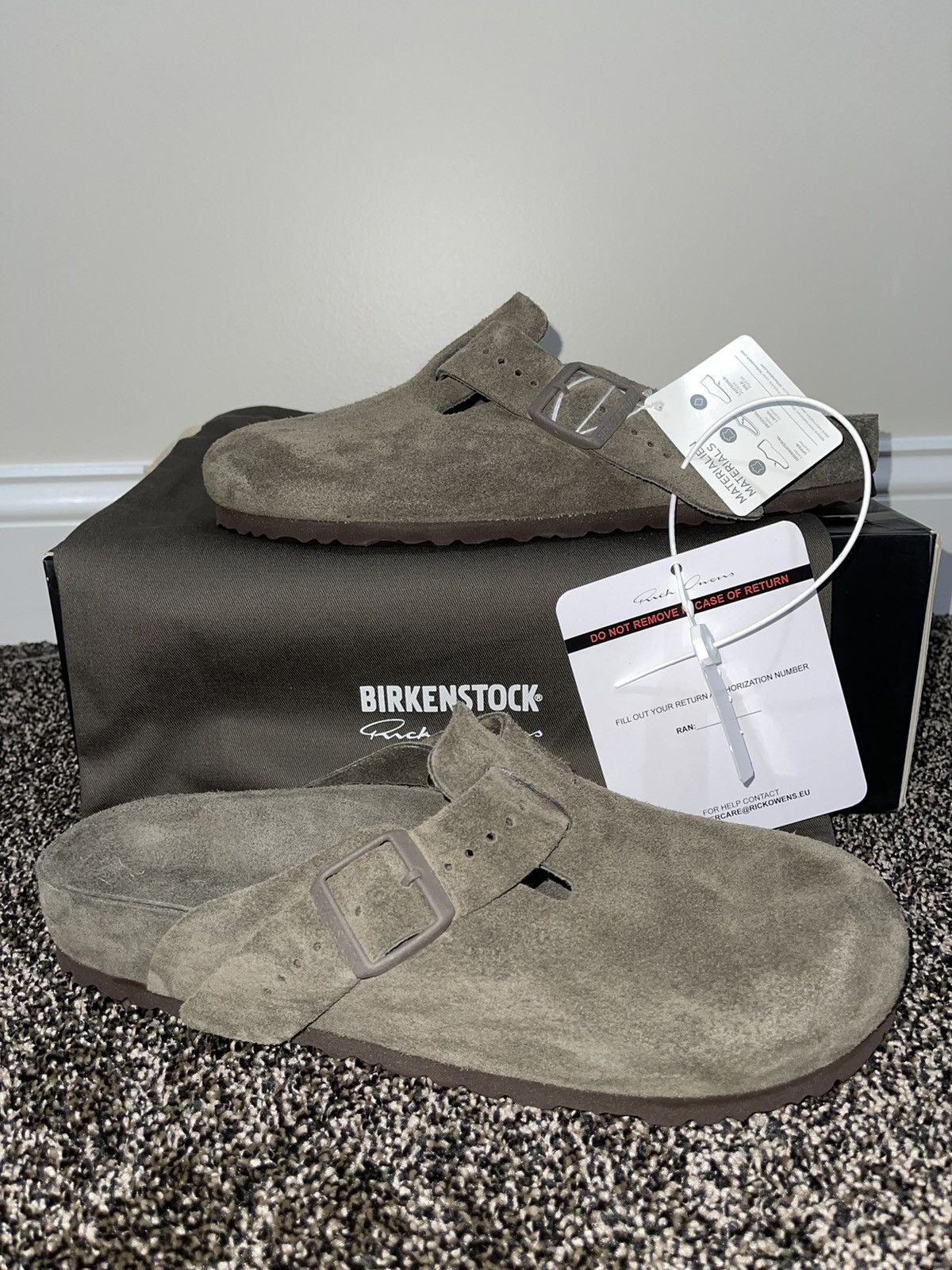 Birkenstock × Rick owens Boston 42 DUST