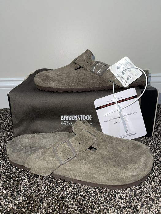 Rick owens hot sale birkenstock grey