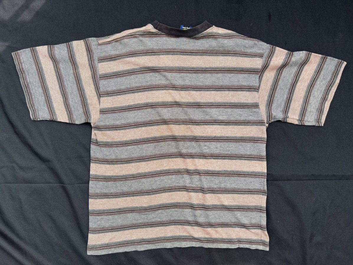 Vintage Vintage 90s UTILITY Border Striped tee Skate Grunge Surfing Size US L / EU 52-54 / 3 - 2 Thumbnail