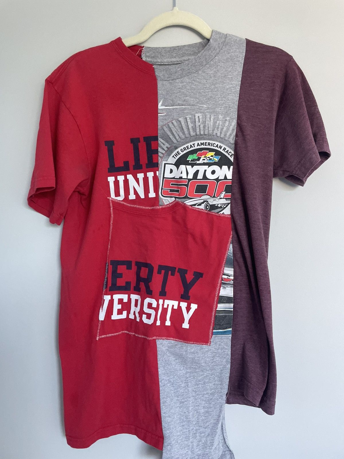 1 of 1 Custom Handmade Patchwork Nascar Daytona 500 T Shirt