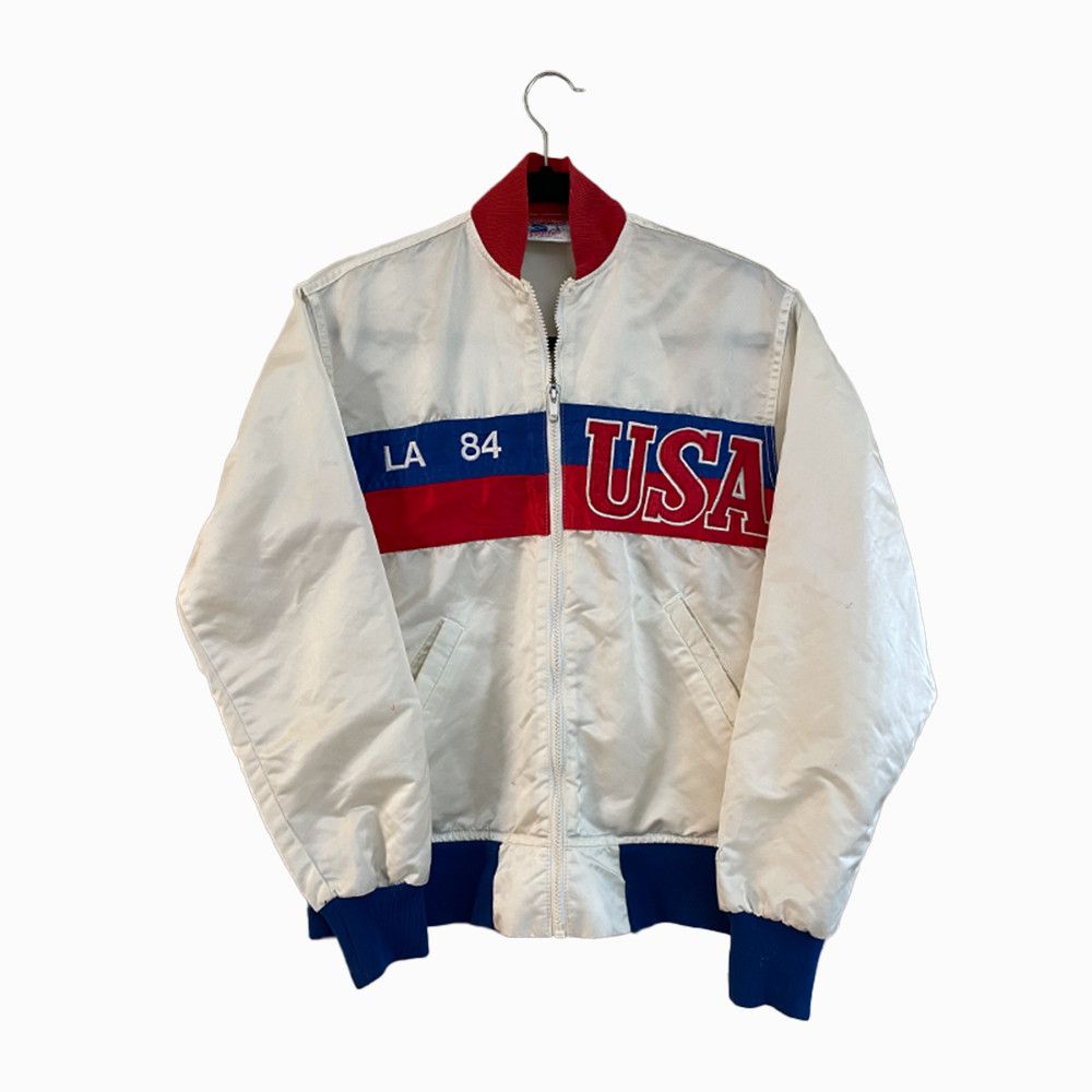 Vintage Starter USA 1984 Los Angeles Olympics Bomber Satin Jacket | Grailed