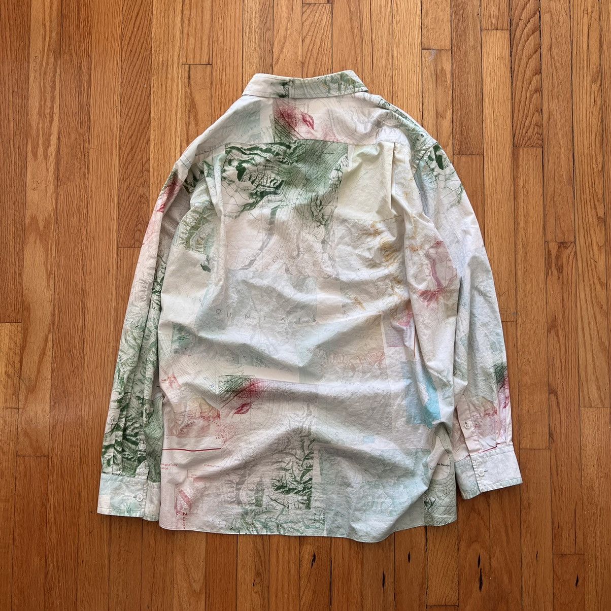 Acne Studios Acne Studios Map Print Shirt Size US XL / EU 56 / 4 - 2 Thumbnail