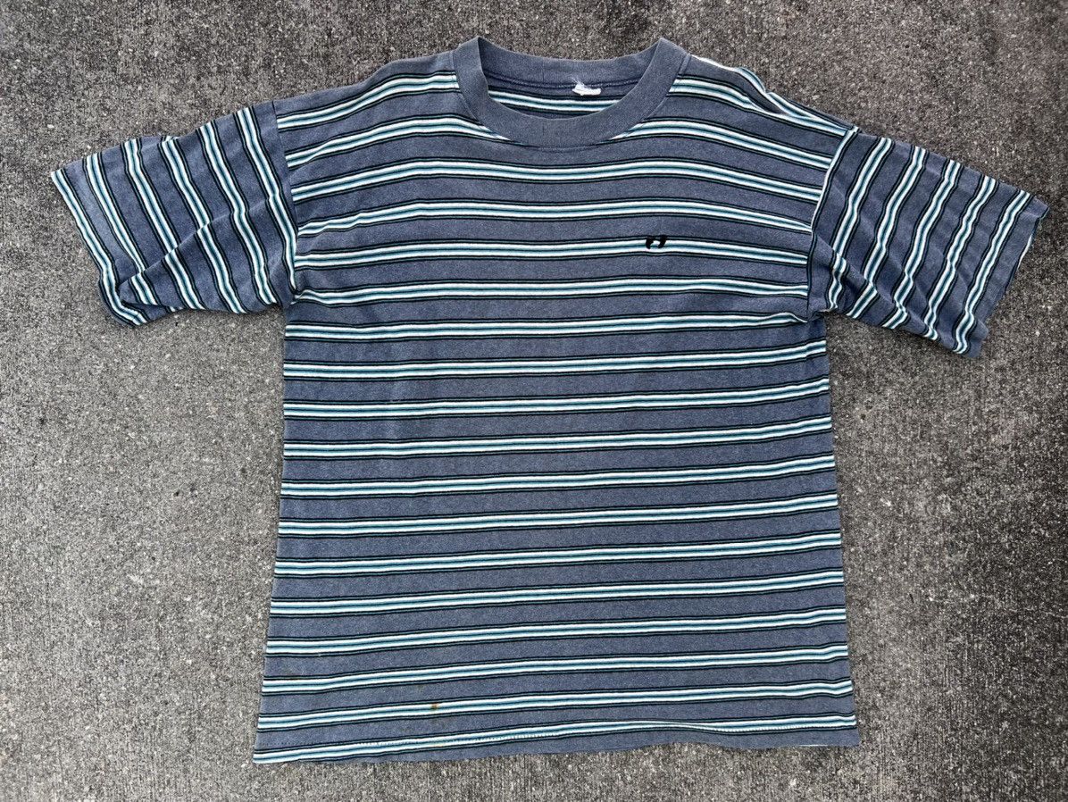Hang Ten Vintage 80s 90s Hang Ten Striped t shirt Surfing Grunge Size US L / EU 52-54 / 3 - 1 Thumbnail