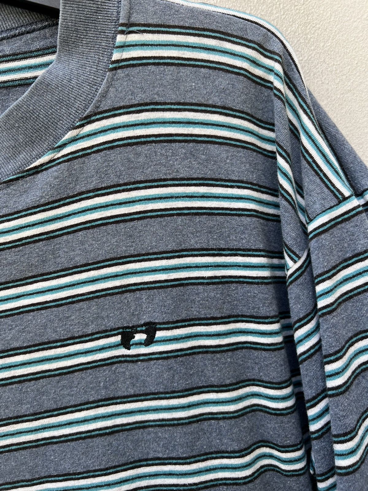 Hang Ten Vintage 80s 90s Hang Ten Striped t shirt Surfing Grunge Size US L / EU 52-54 / 3 - 5 Thumbnail