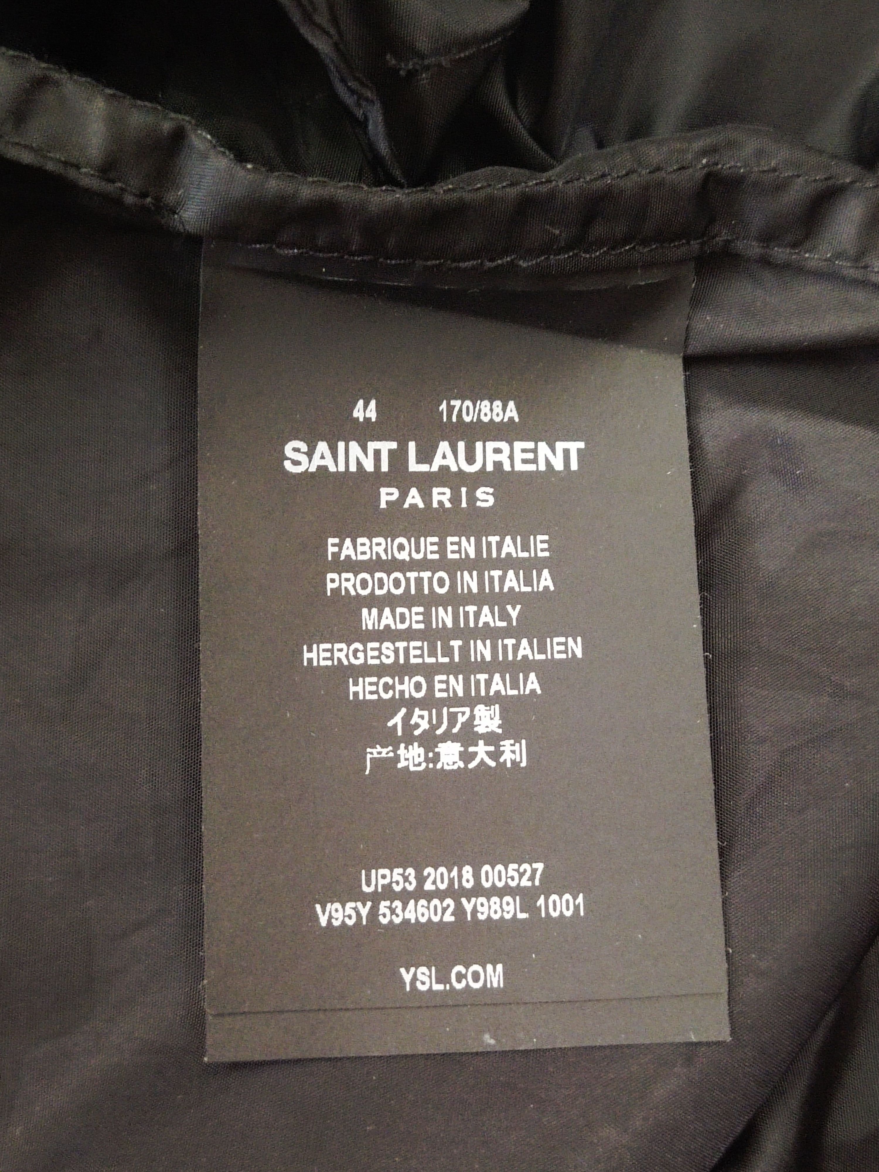 Saint Laurent Paris × Yves Saint Laurent 💥 Saint Laurent Paris 2018 Hooded Windbreaker Size 44 Size US S / EU 44-46 / 1 - 15 Thumbnail