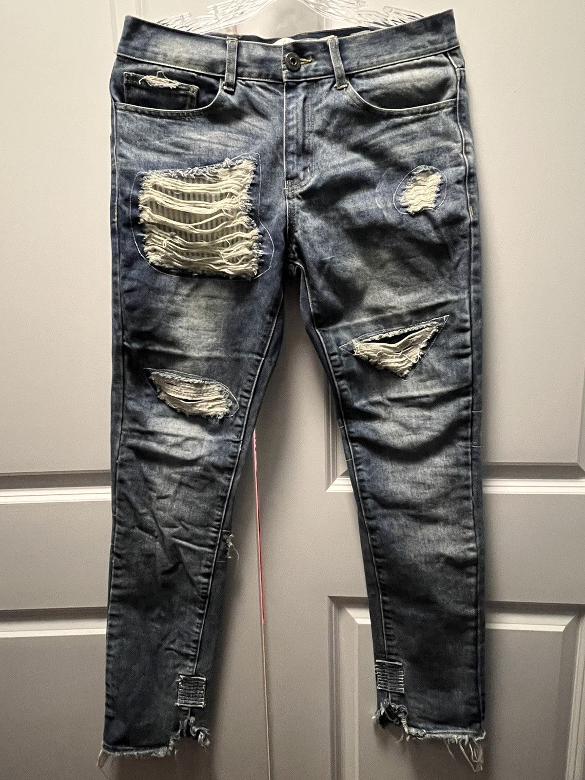 C2H4 C2H4 Distressed Ski Cut Denim Size US 30 / EU 46 - 1 Thumbnail