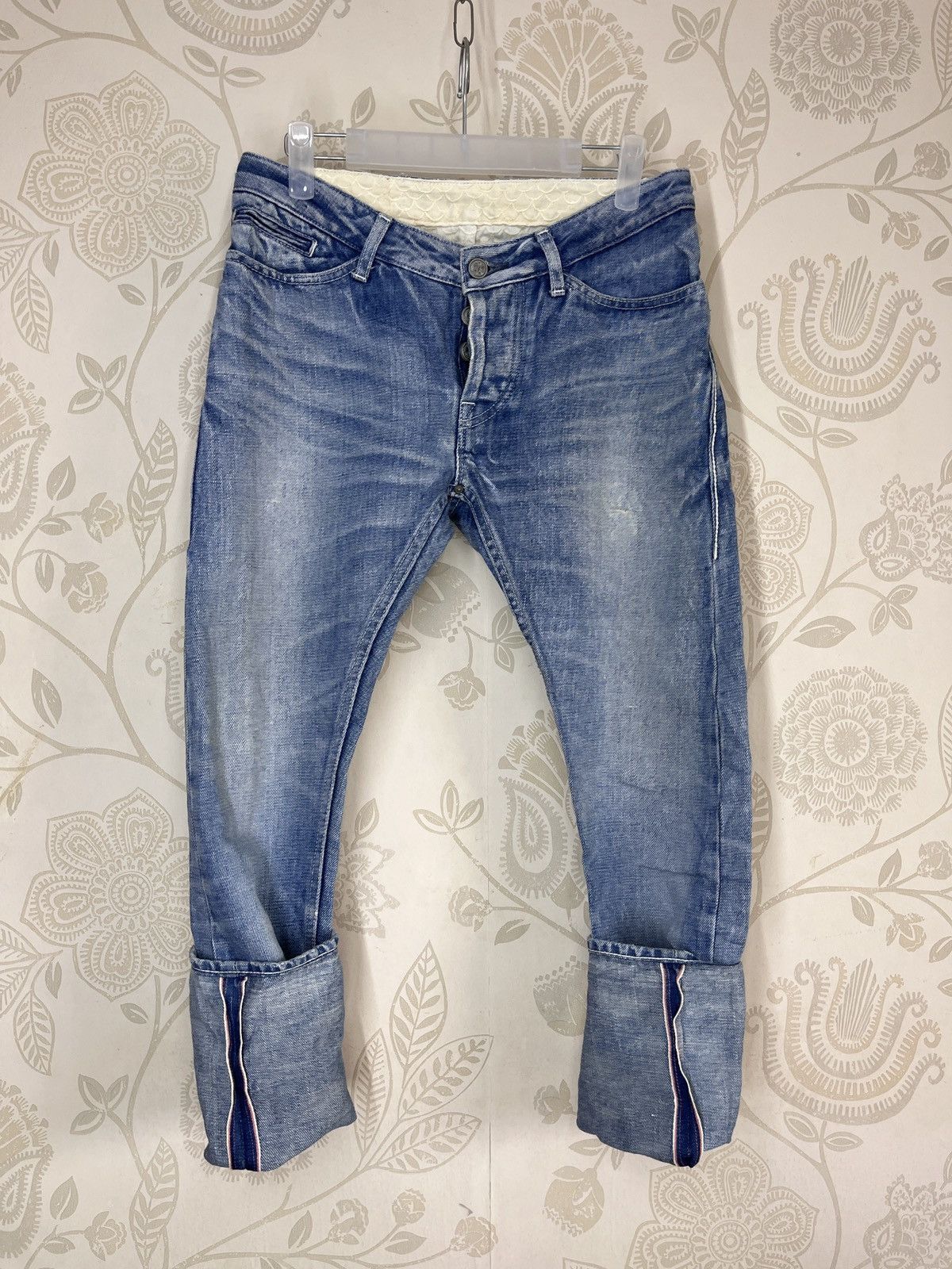 mina perhonen Mina Perhonen Indigo Luxury Japan Designer Selvedge Denim Size 28" / US 6 / IT 42 - 1 Thumbnail