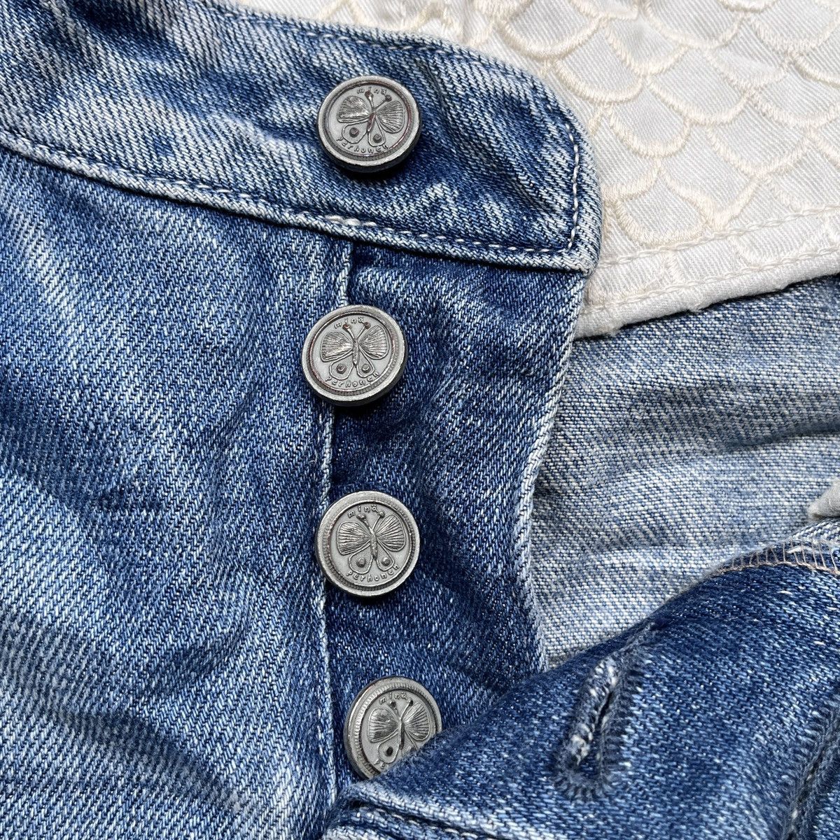 mina perhonen Mina Perhonen Indigo Luxury Japan Designer Selvedge Denim Size 28" / US 6 / IT 42 - 7 Thumbnail