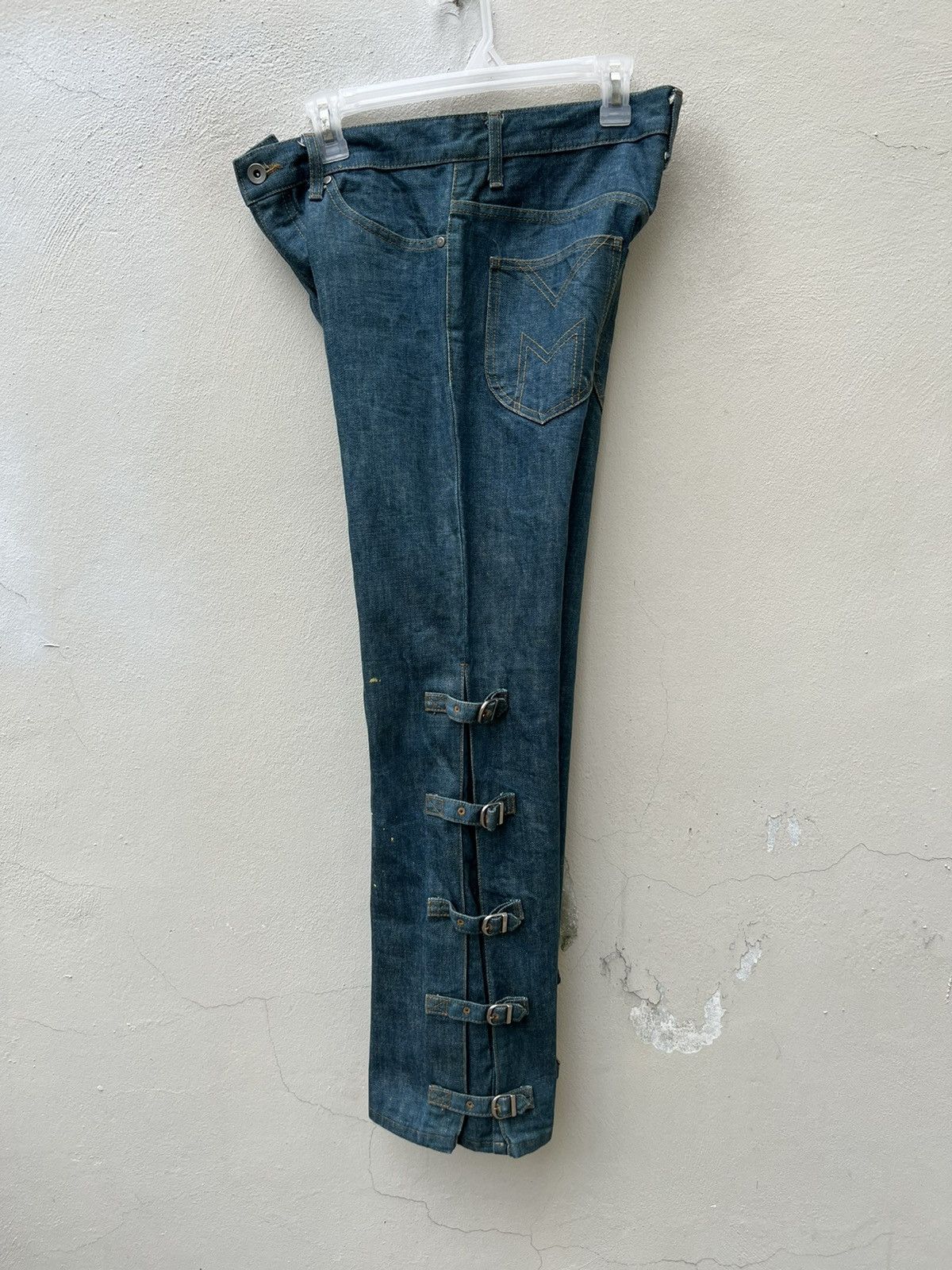 Morgan Homme Morgan Homme Japan Adjustable Buckled Leg Bondage Denim Size US 30 / EU 46 - 18 Thumbnail