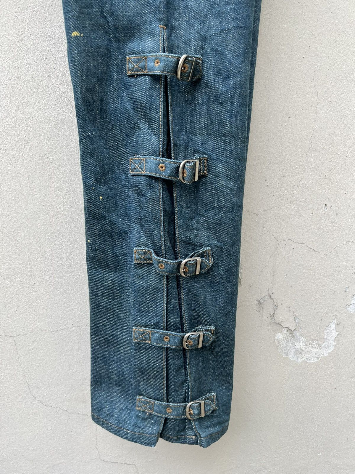 Morgan Homme Morgan Homme Japan Adjustable Buckled Leg Bondage Denim Size US 30 / EU 46 - 19 Thumbnail