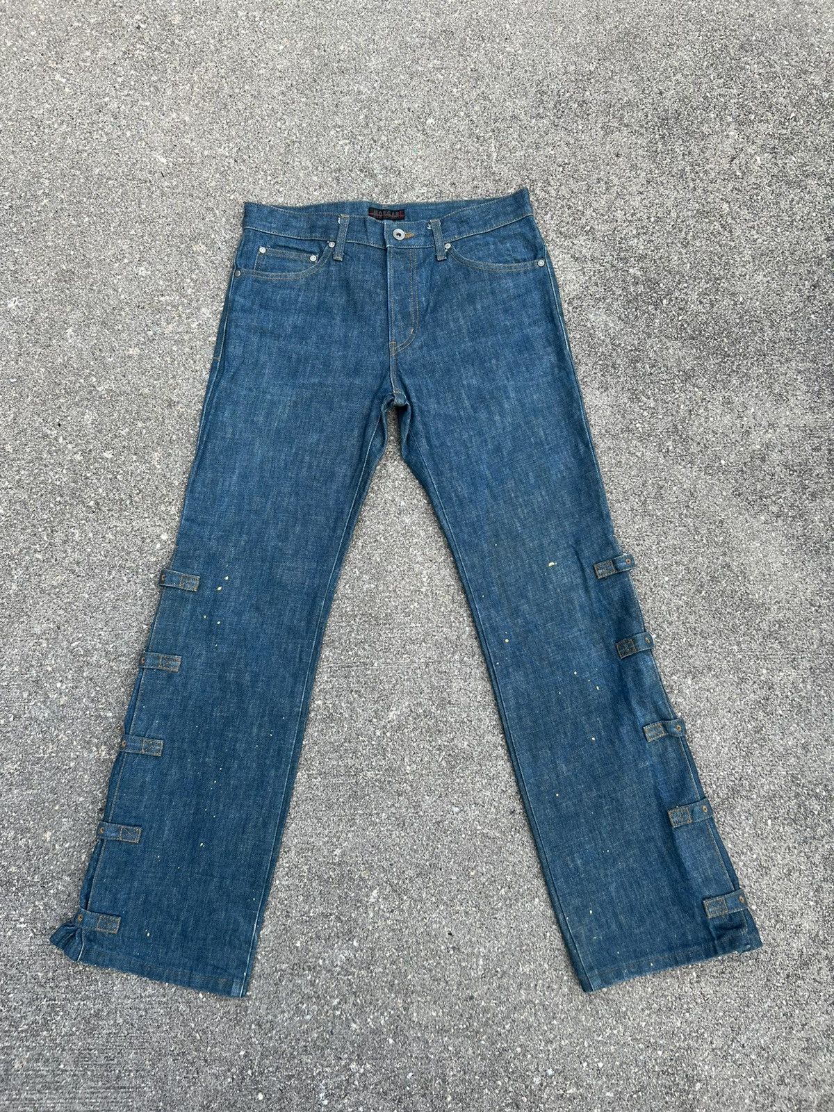 Morgan Homme Morgan Homme Japan Adjustable Buckled Leg Bondage Denim Size US 30 / EU 46 - 1 Thumbnail