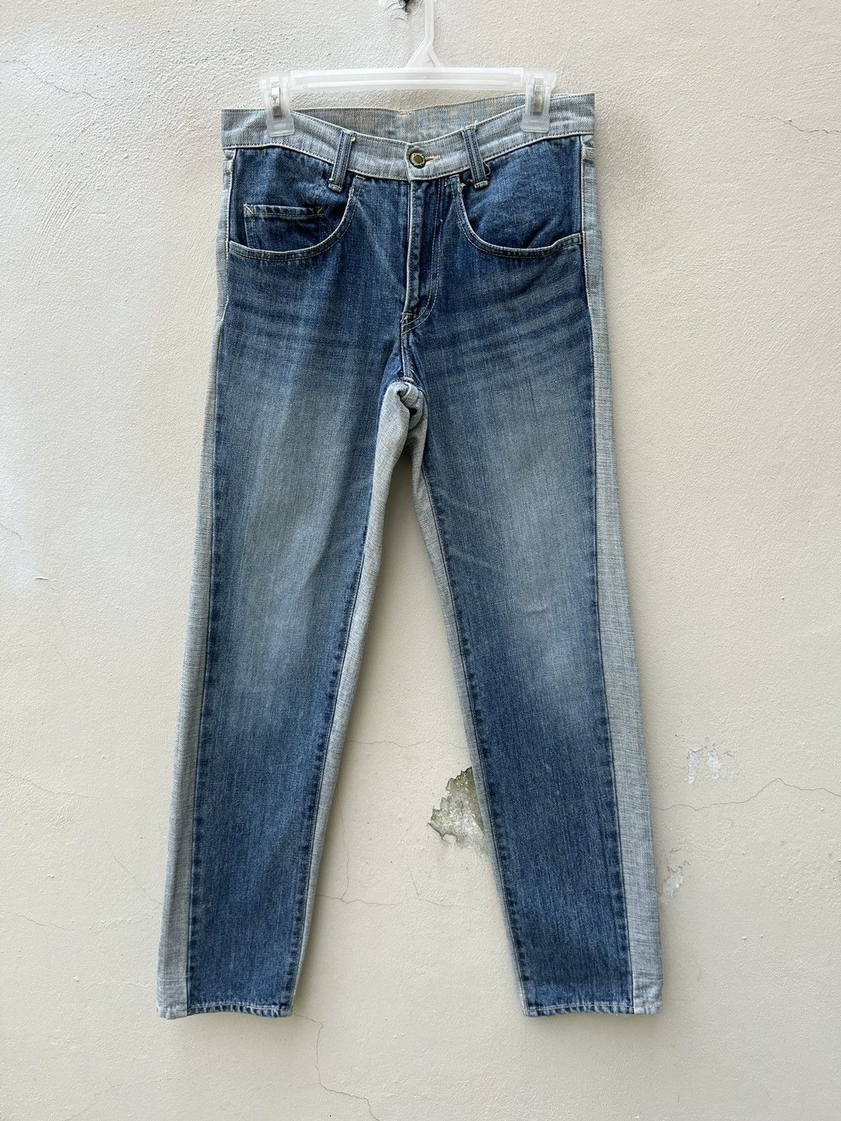 Vintage Vintage JUDGE MEK Japan Two Tones Denim Jeans Size US 29 - 3 Thumbnail