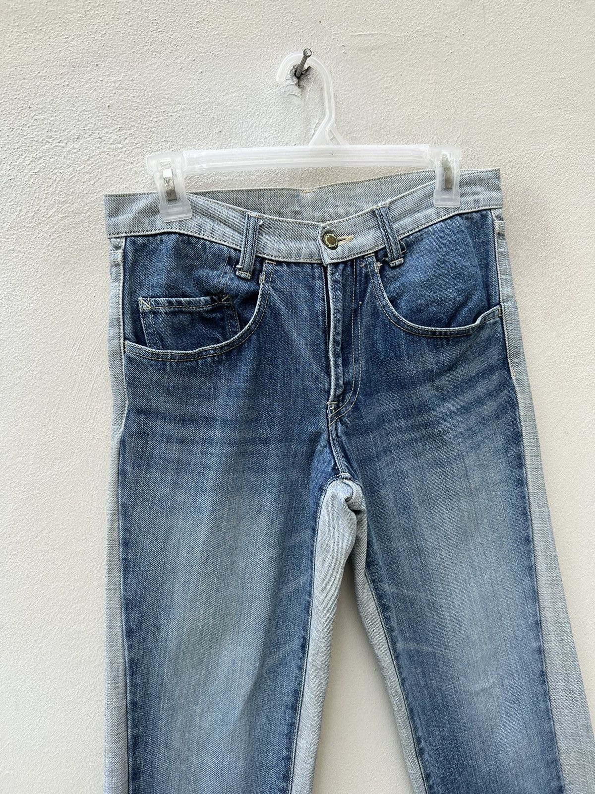 Vintage Vintage JUDGE MEK Japan Two Tones Denim Jeans Size US 29 - 4 Thumbnail