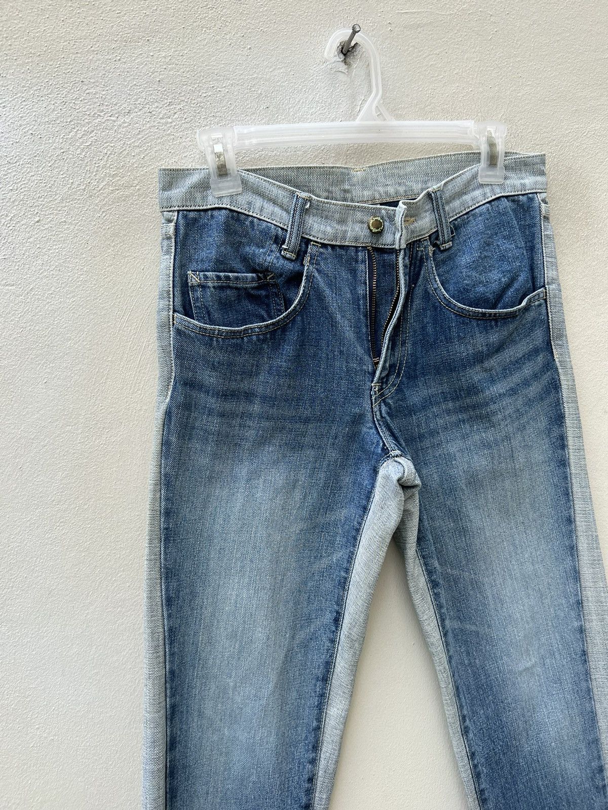 Vintage Vintage JUDGE MEK Japan Two Tones Denim Jeans Size US 29 - 6 Thumbnail