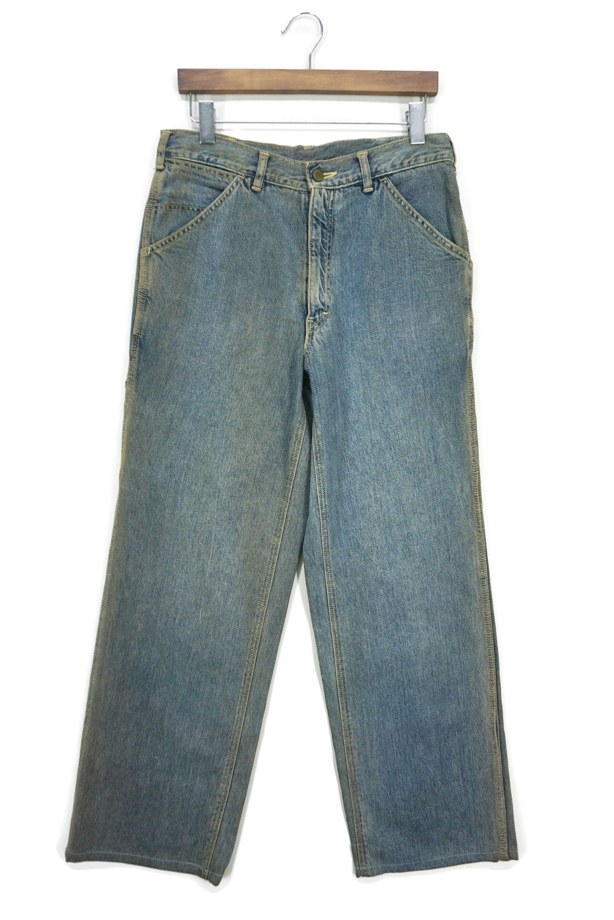 Japanese Brand Outdoors Man Carpenter Hickory Jeans Hip Hop Jeans Size US 31 - 2 Thumbnail