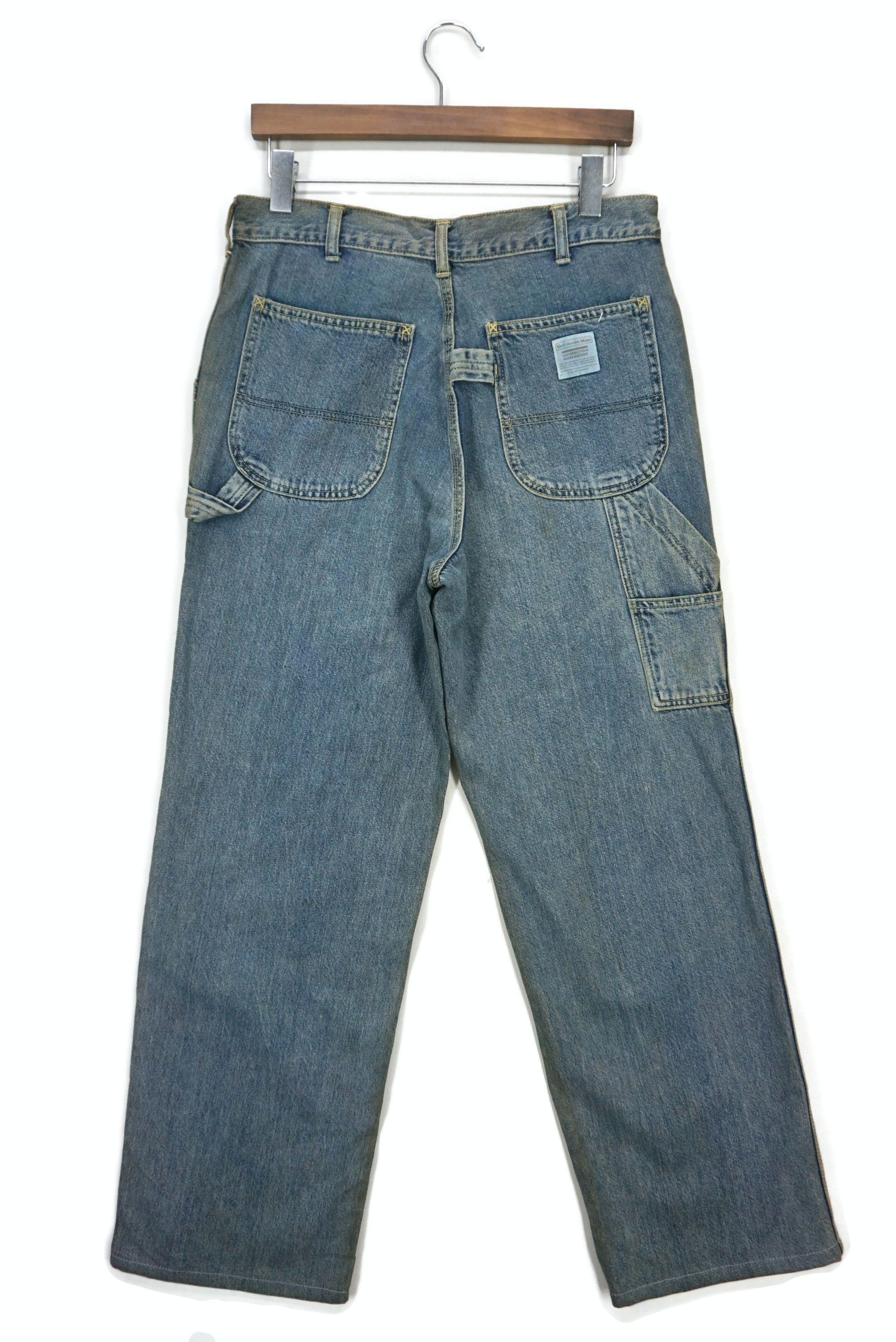 Japanese Brand Outdoors Man Carpenter Hickory Jeans Hip Hop Jeans Size US 31 - 1 Thumbnail