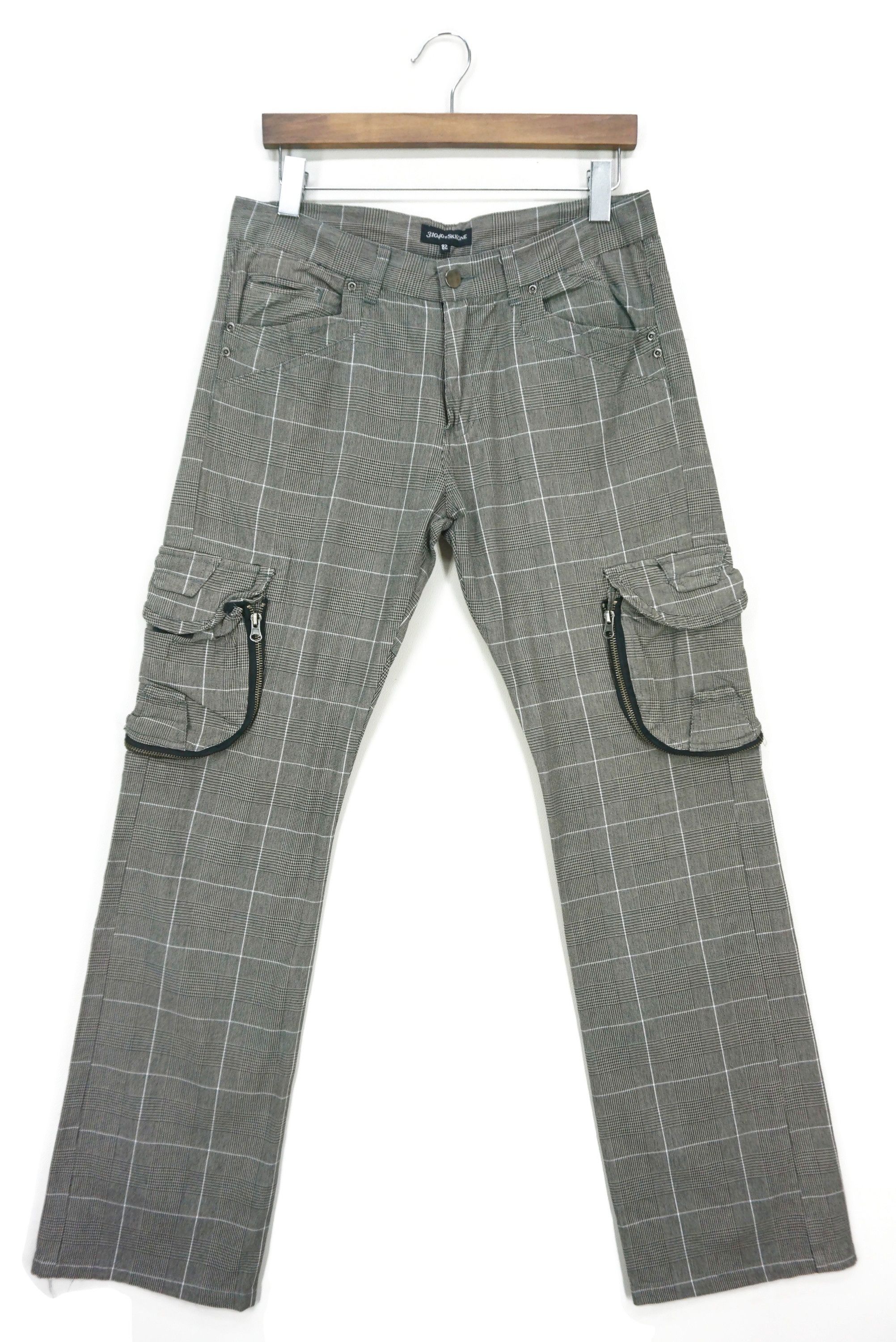 Japanese Brand SKKONE Hickory Denim Japanese Workwear Plaid Tartan Jeans Size US 32 / EU 48 - 1 Thumbnail