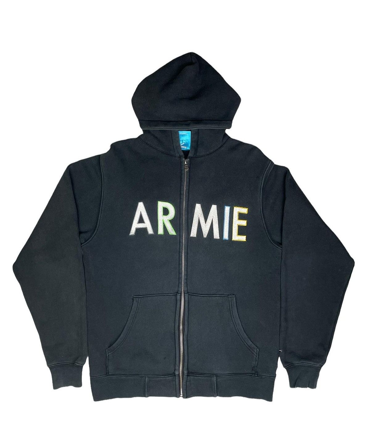 swagger bullet embroidery zip up hoodie