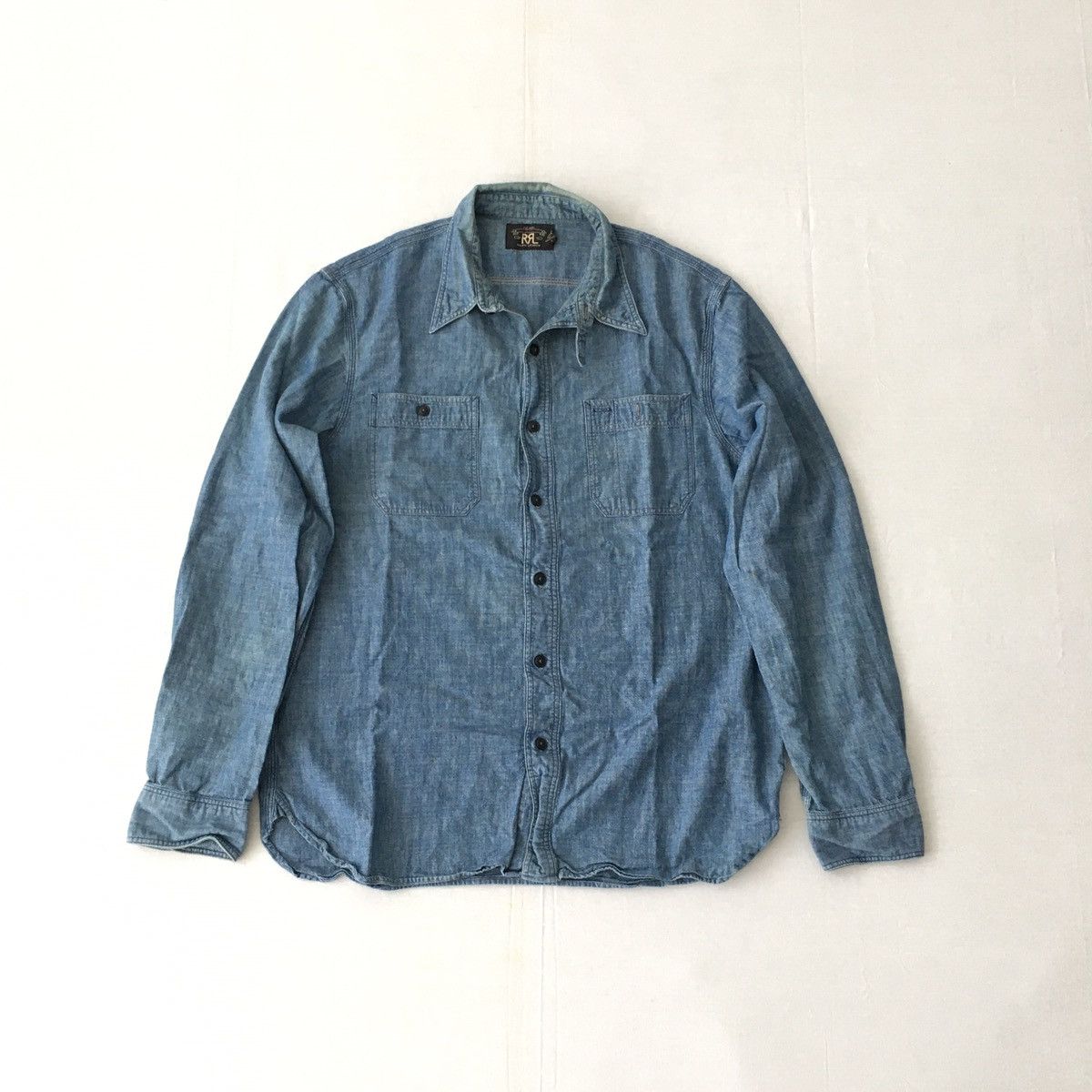 Denim & Supply Ralph Lauren RRL Denim Chambray Shirt Vintage 40s Workwear Style Size US M / EU 48-50 / 2 - 1 Thumbnail