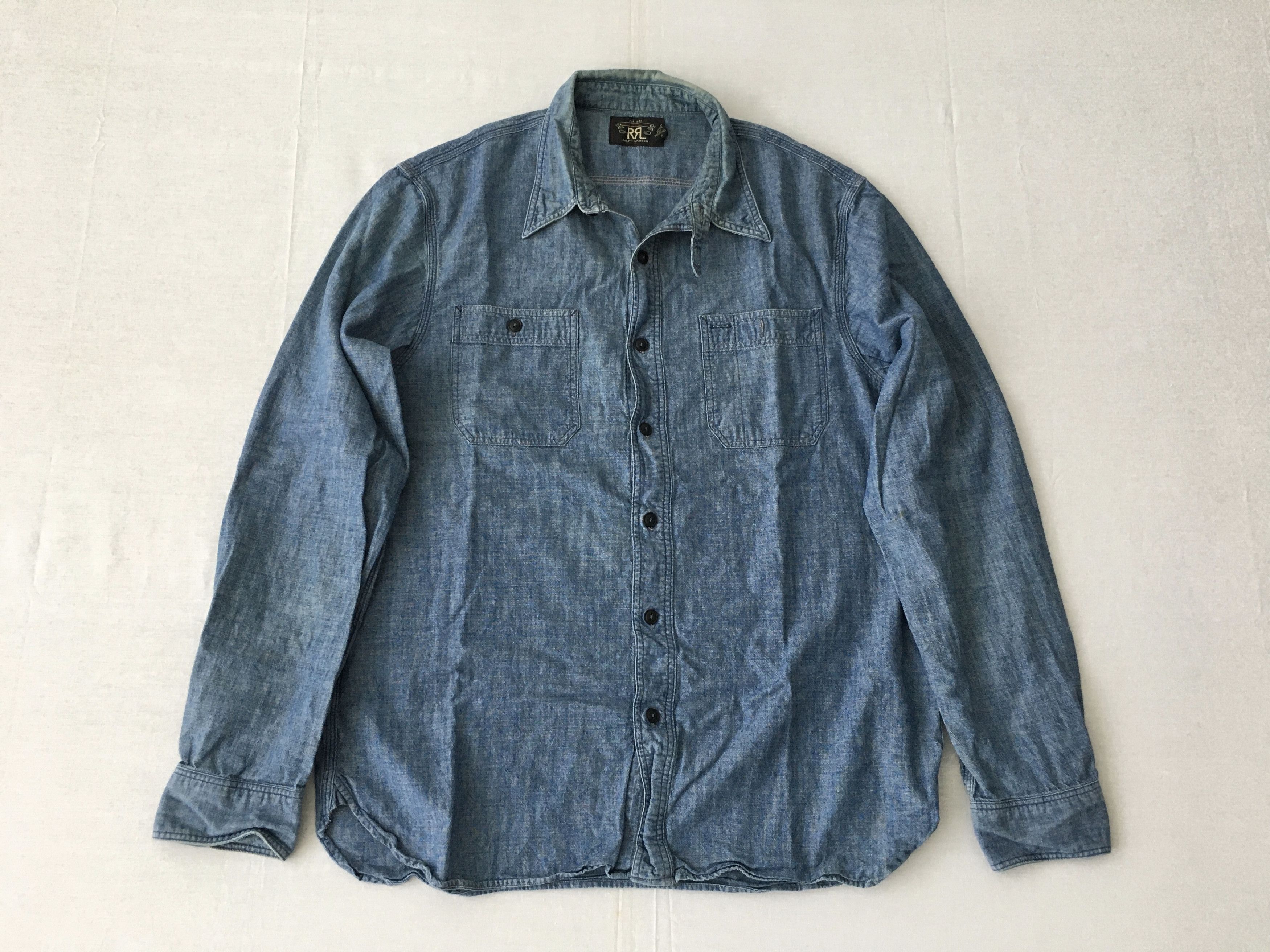 Denim & Supply Ralph Lauren RRL Denim Chambray Shirt Vintage 40s Workwear Style Size US M / EU 48-50 / 2 - 2 Thumbnail