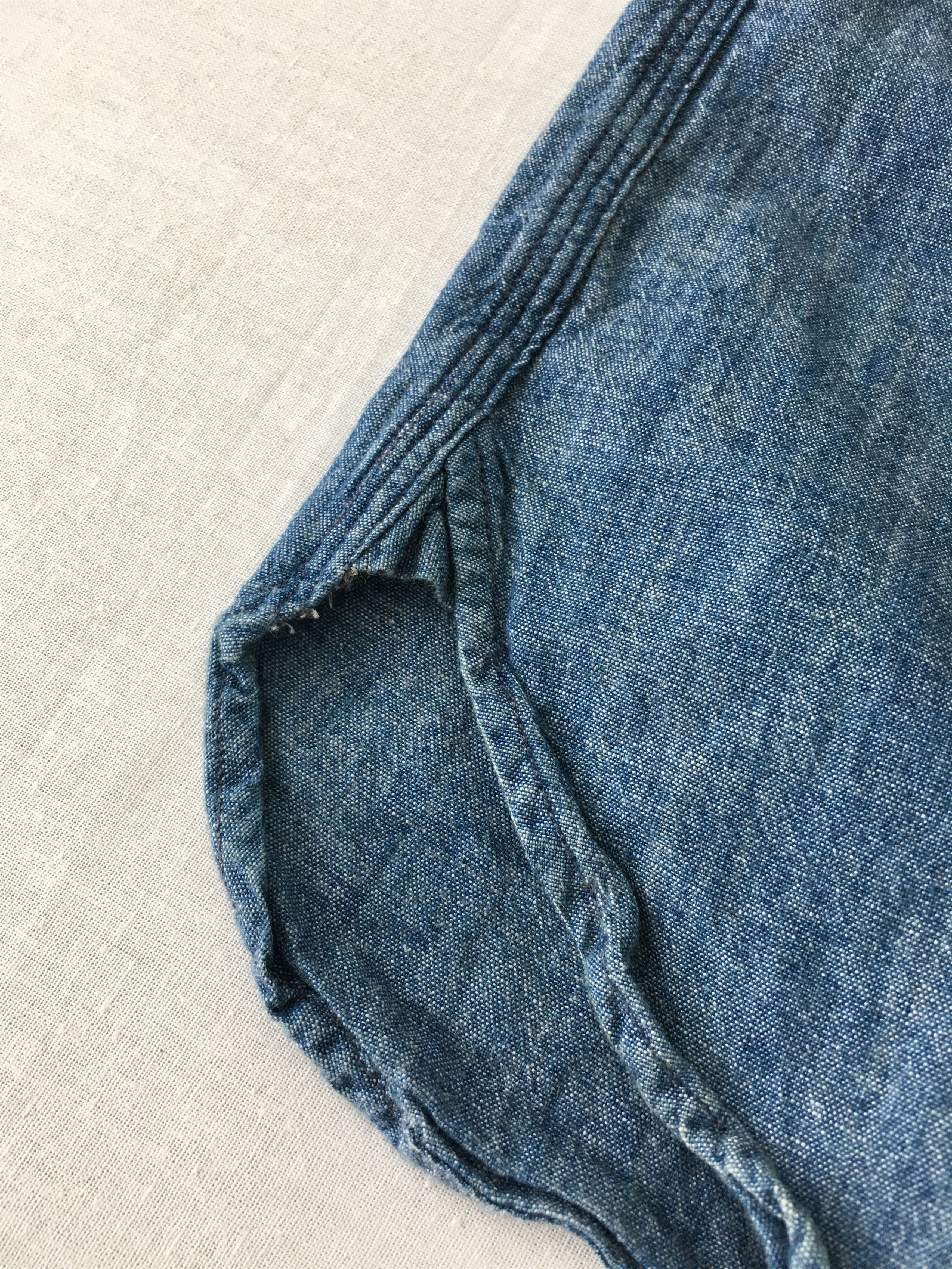 Denim & Supply Ralph Lauren RRL Denim Chambray Shirt Vintage 40s Workwear Style Size US M / EU 48-50 / 2 - 13 Thumbnail