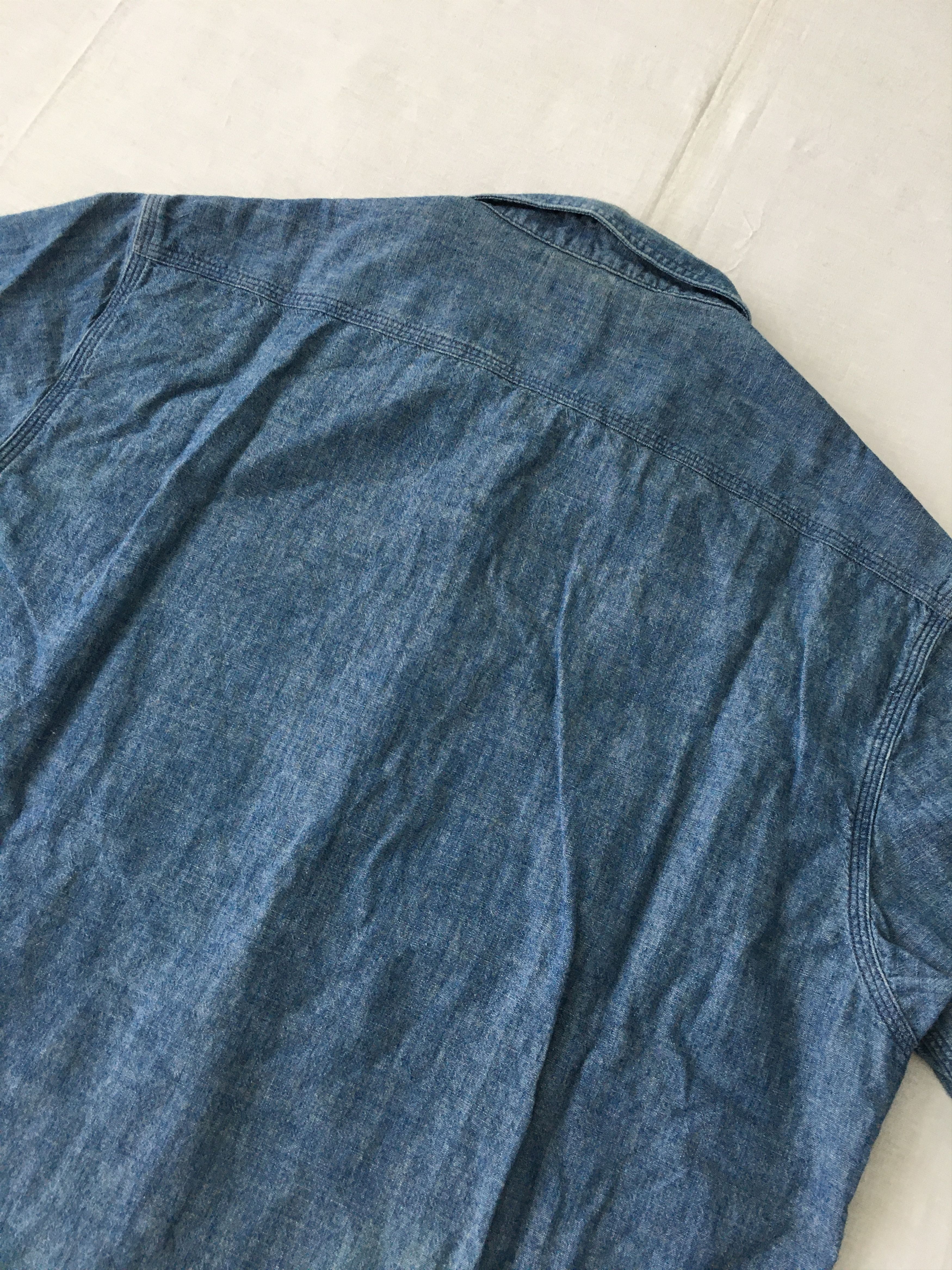 Denim & Supply Ralph Lauren RRL Denim Chambray Shirt Vintage 40s Workwear Style Size US M / EU 48-50 / 2 - 21 Thumbnail