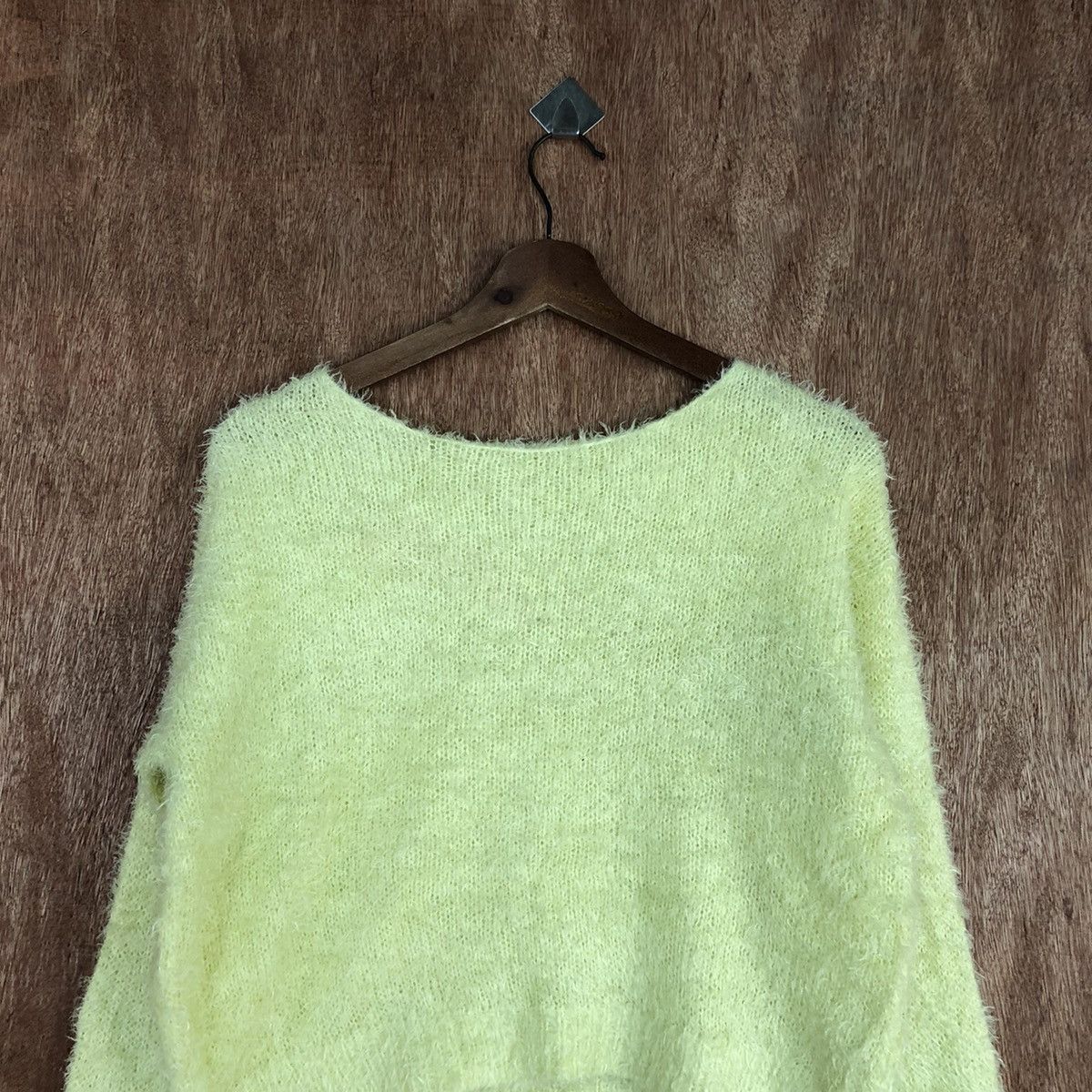 Aran Isles Knitwear × Japanese Brand GU Japan Yellow Mohair Knitwear #0483 Size US M / EU 48-50 / 2 - 2 Thumbnail
