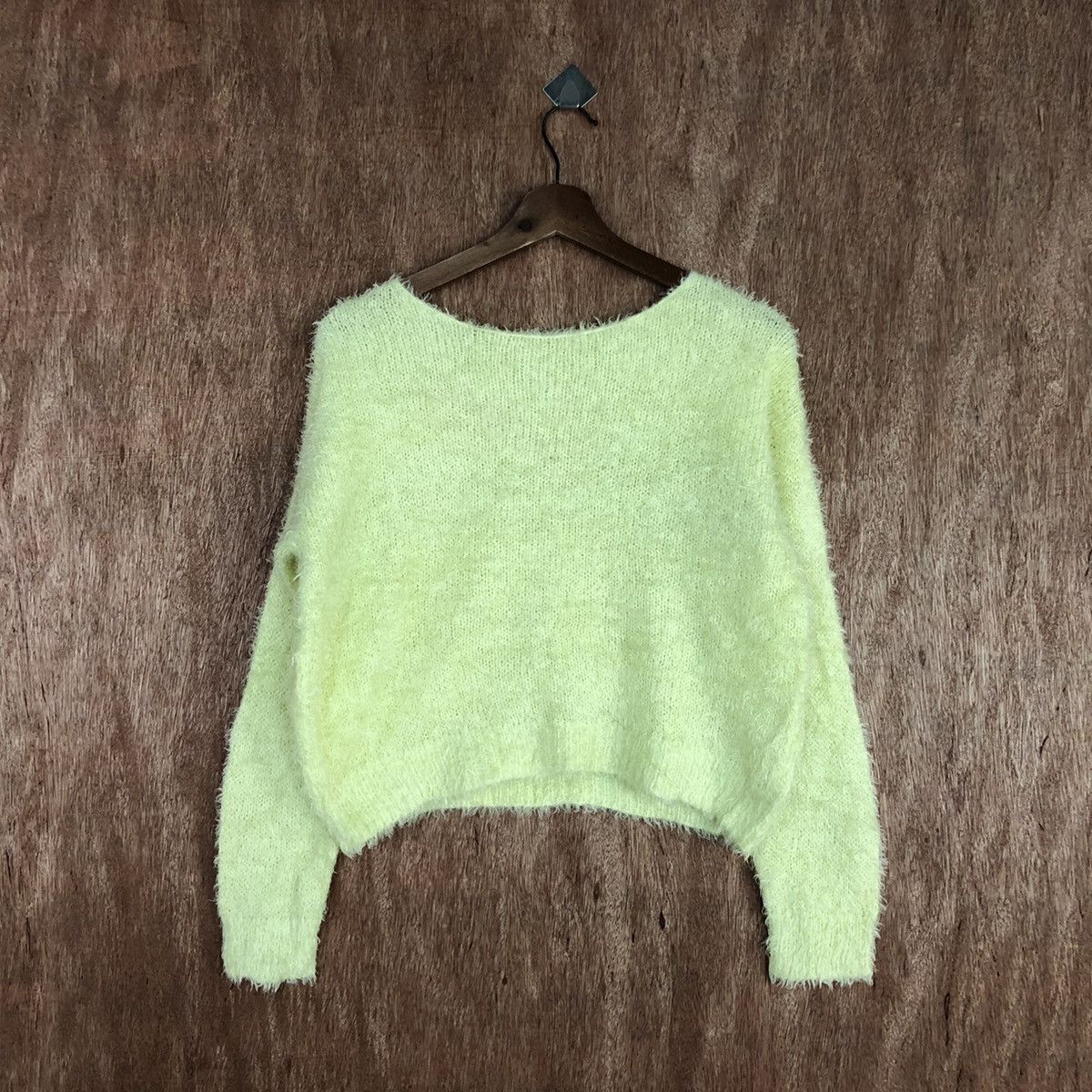 Aran Isles Knitwear × Japanese Brand GU Japan Yellow Mohair Knitwear #0483 Size US M / EU 48-50 / 2 - 1 Thumbnail