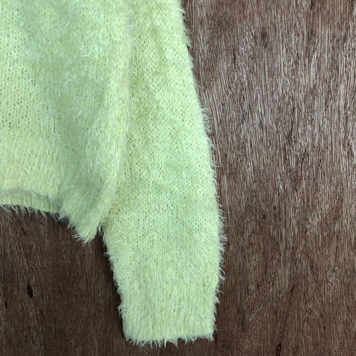 Aran Isles Knitwear × Japanese Brand GU Japan Yellow Mohair Knitwear #0483 Size US M / EU 48-50 / 2 - 4 Thumbnail