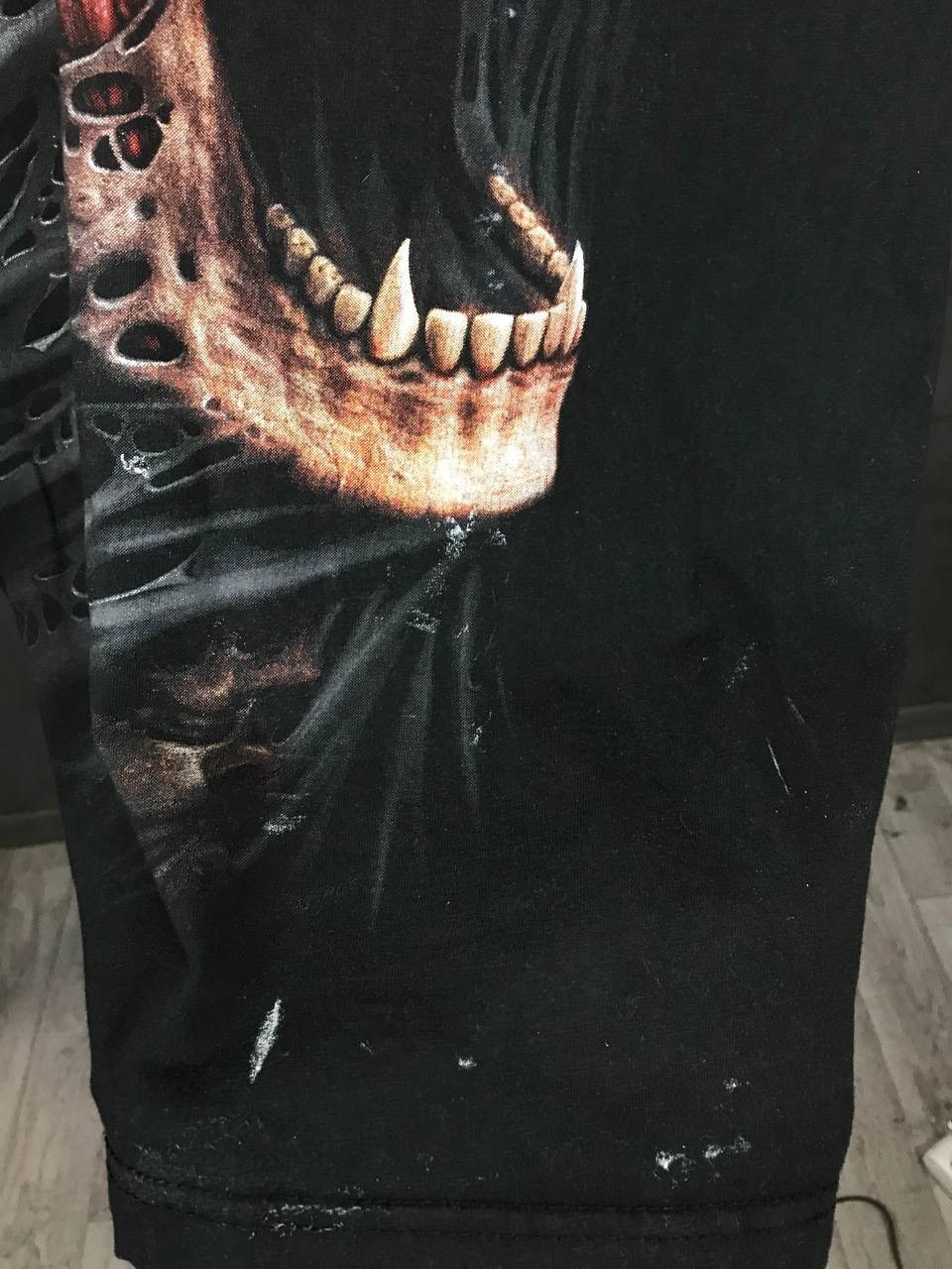 Vintage Skull skeleton vintage rock overprinted tee Size US XL / EU 56 / 4 - 6 Thumbnail