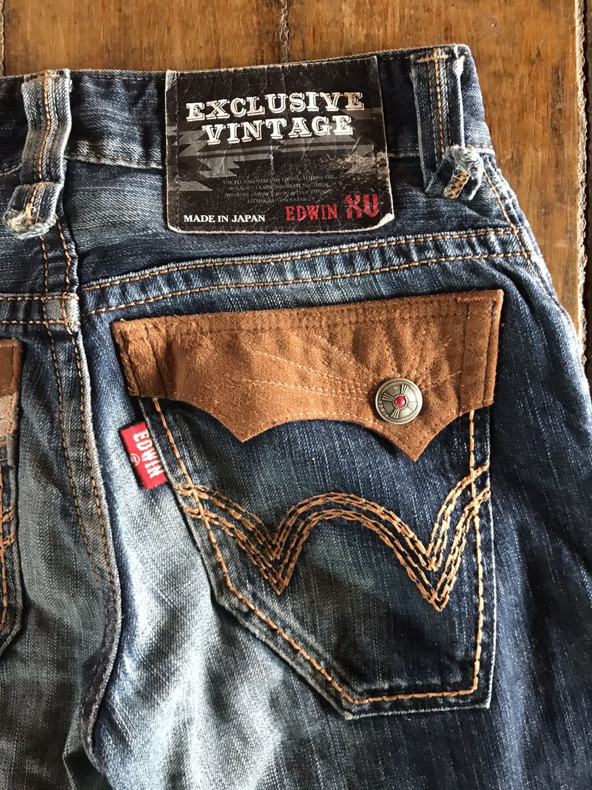Edwin × Japanese Brand Rusty XV Edwin Exclusive Vintage Distressed Denim Pants Size US 26 / EU 42 - 4 Thumbnail