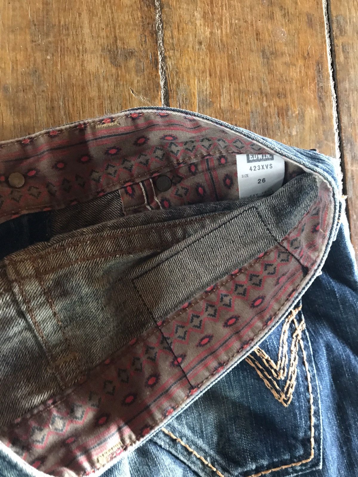 Edwin × Japanese Brand Rusty XV Edwin Exclusive Vintage Distressed Denim Pants Size US 26 / EU 42 - 3 Thumbnail