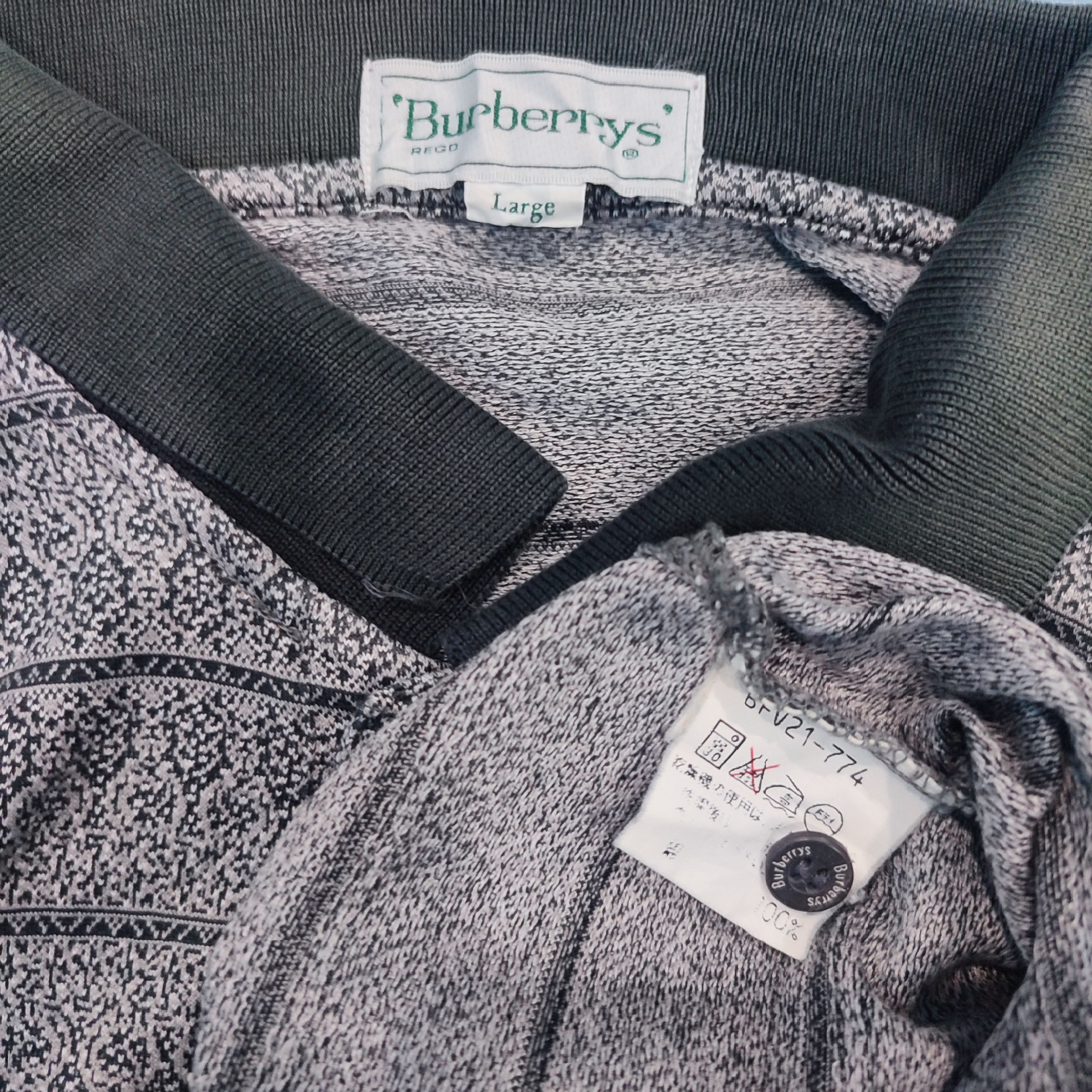BURBERRYS Long Sleeve Polo Shirt
