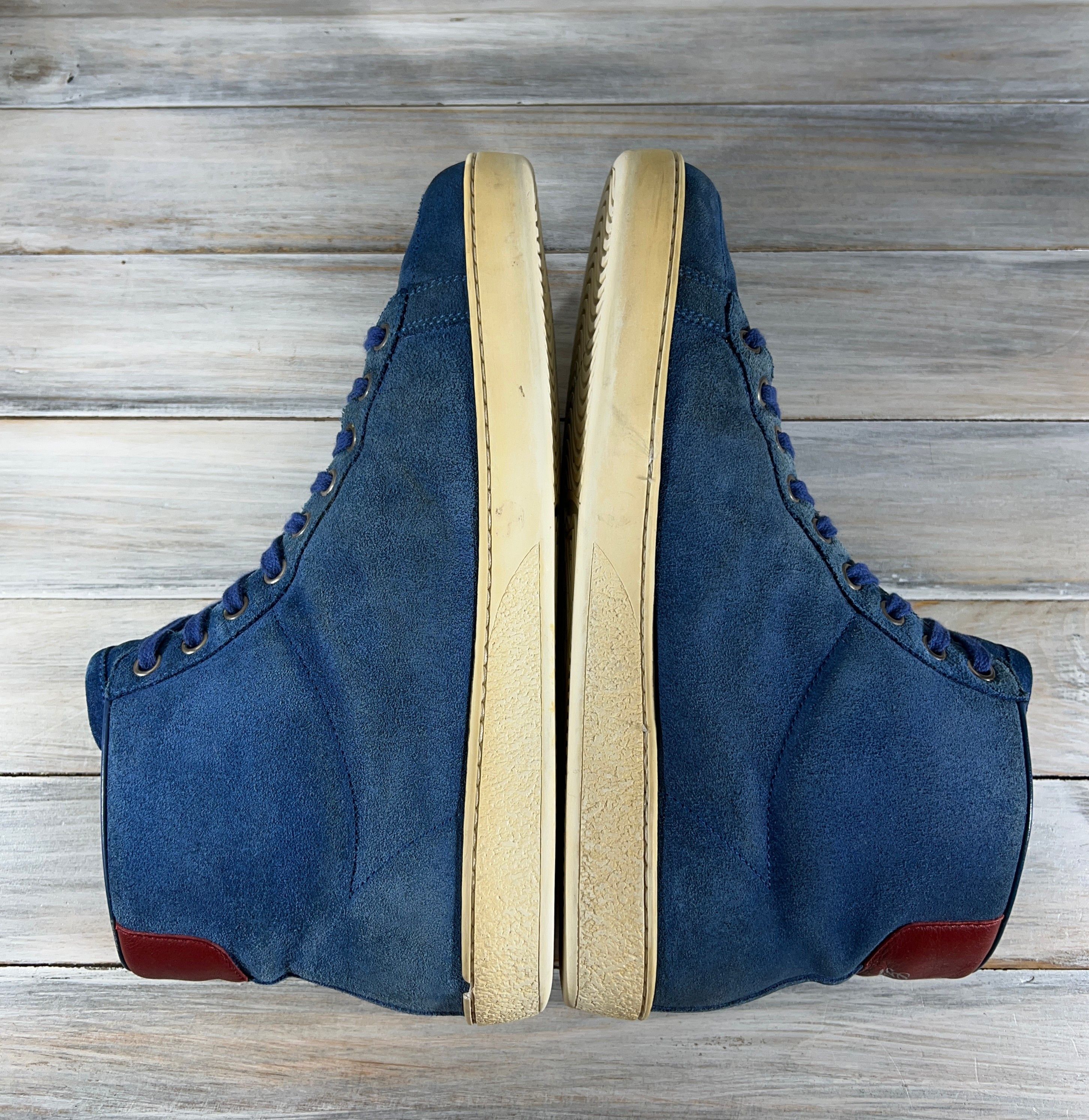 Gucci Gucci Men's Suede Hi Top Sneakers MadeItaly ItalianDesigner Size US 7 / EU 40 - 21 Thumbnail
