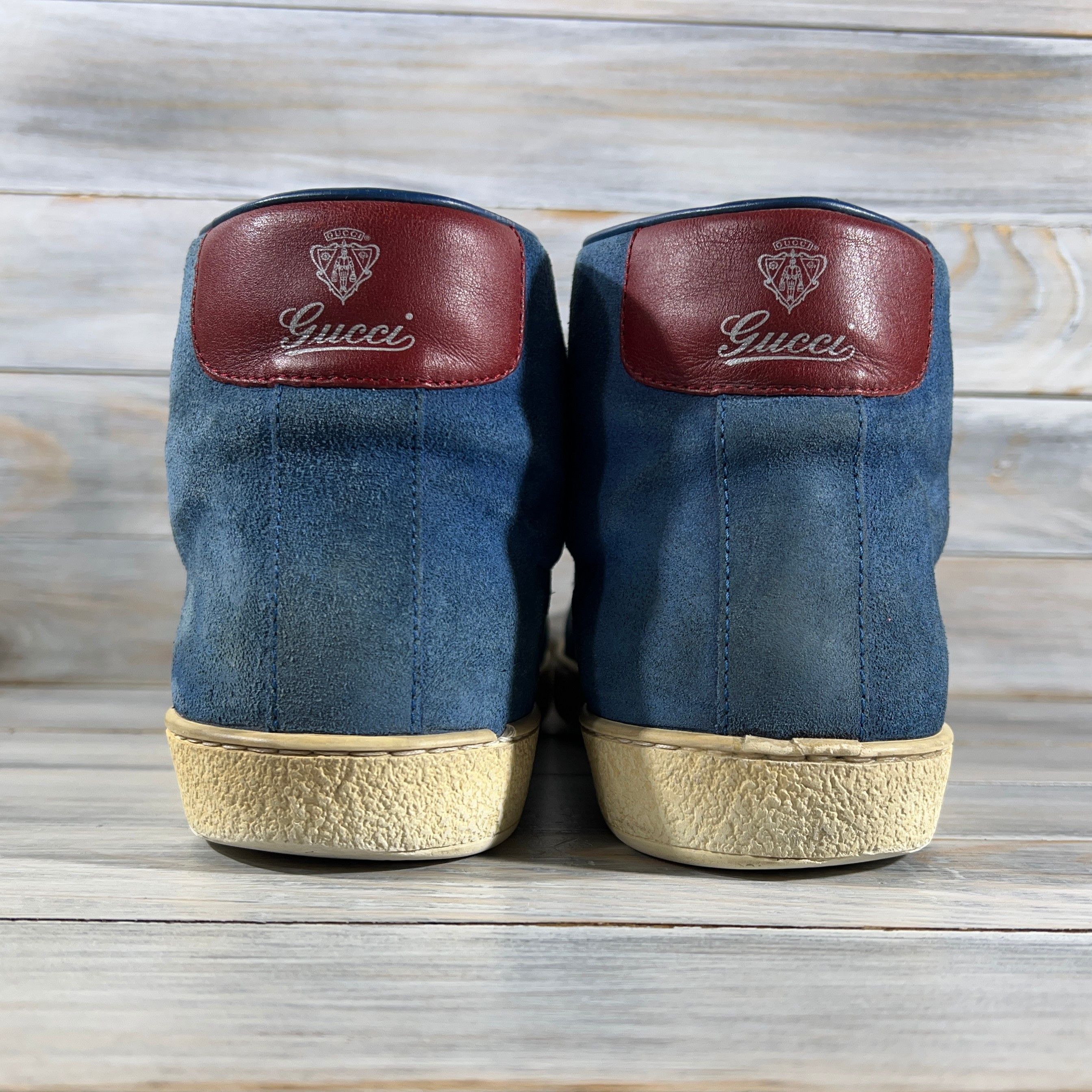 Gucci Gucci Men's Suede Hi Top Sneakers MadeItaly ItalianDesigner Size US 7 / EU 40 - 6 Thumbnail