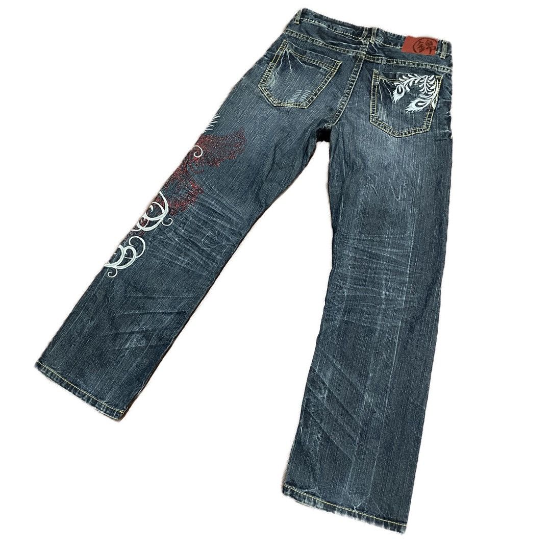 Japanese Brand Japanese Flying Phoenix Embroidered Yakuza Fashion Jeans Size US 32 / EU 48 - 6 Thumbnail