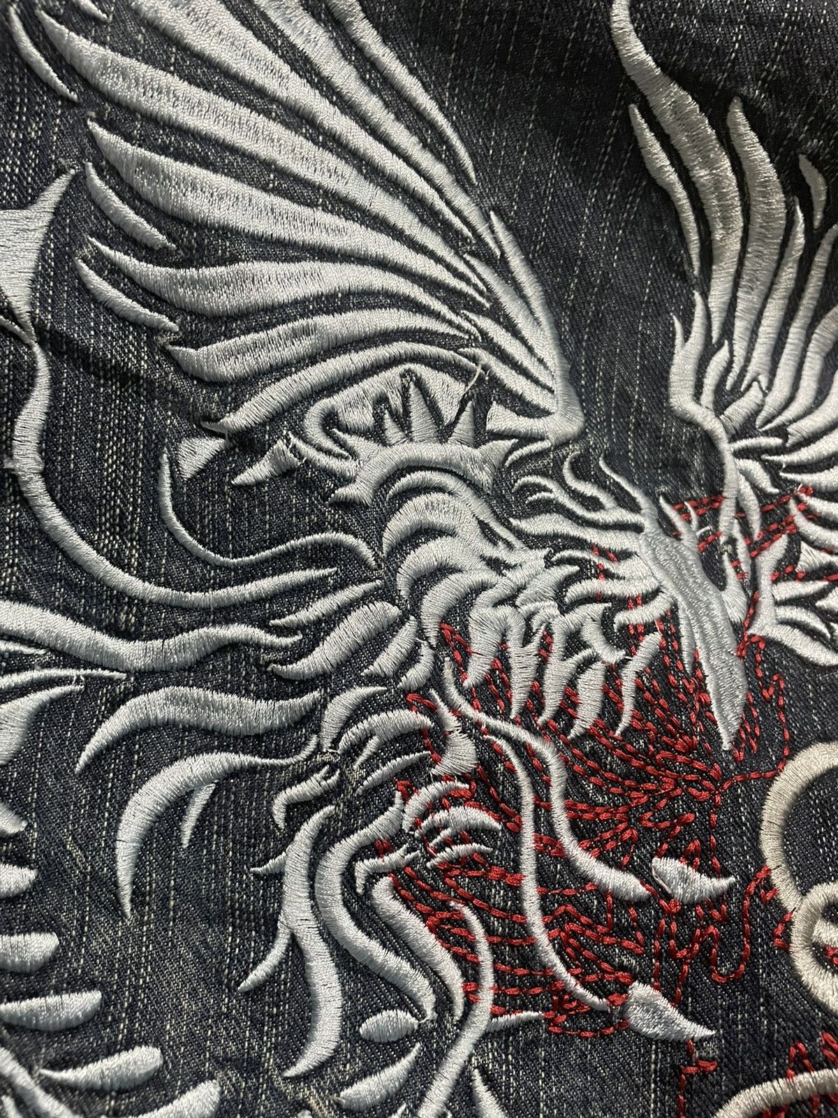 Japanese Brand Japanese Flying Phoenix Embroidered Yakuza Fashion Jeans Size US 32 / EU 48 - 7 Thumbnail