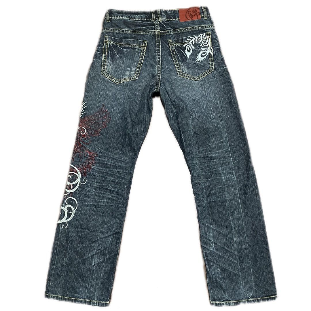 Japanese Brand Japanese Flying Phoenix Embroidered Yakuza Fashion Jeans Size US 32 / EU 48 - 5 Thumbnail