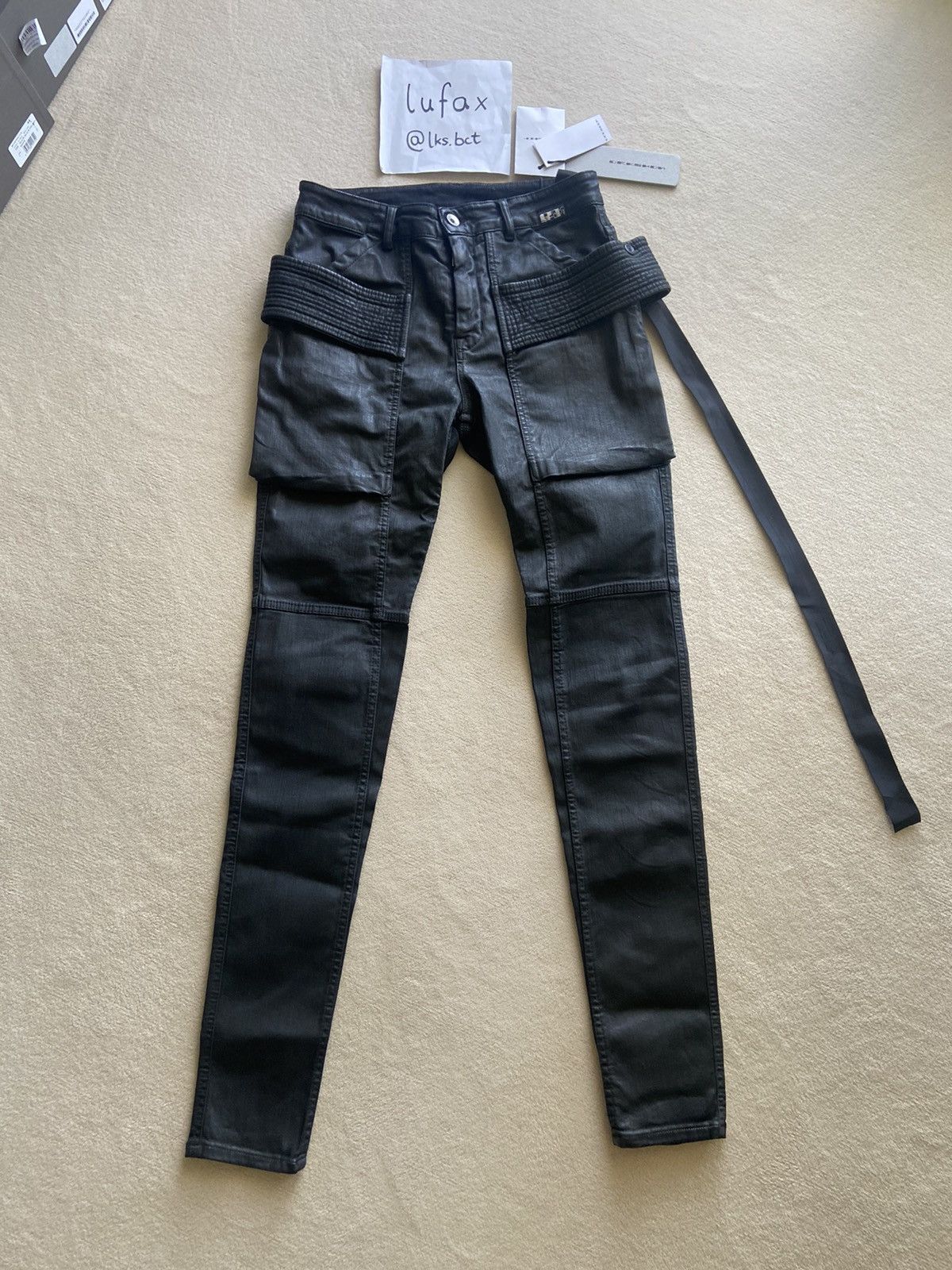 Rick Owens SS21 HEAVY WAXED EASY CREATCH DENIM SBW SIZE 26