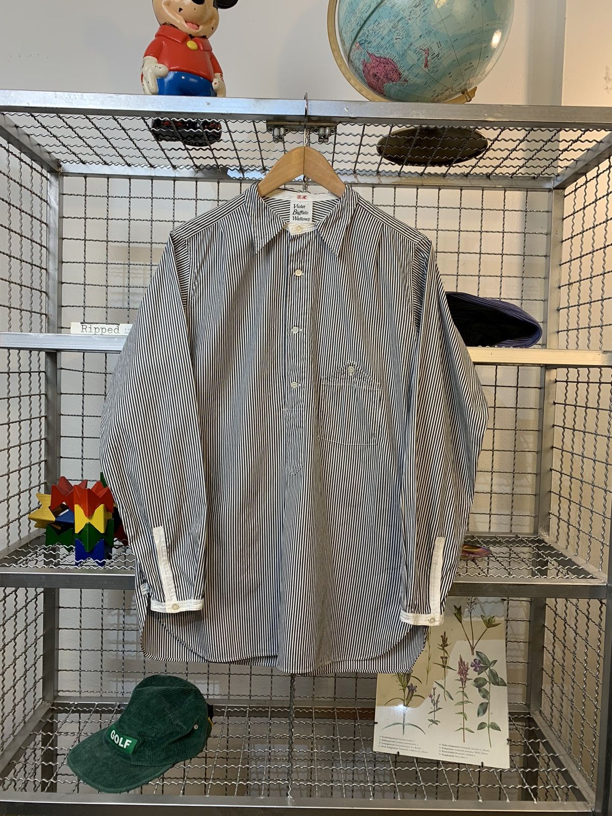 Violet Buffalo Wallows stripe shirt