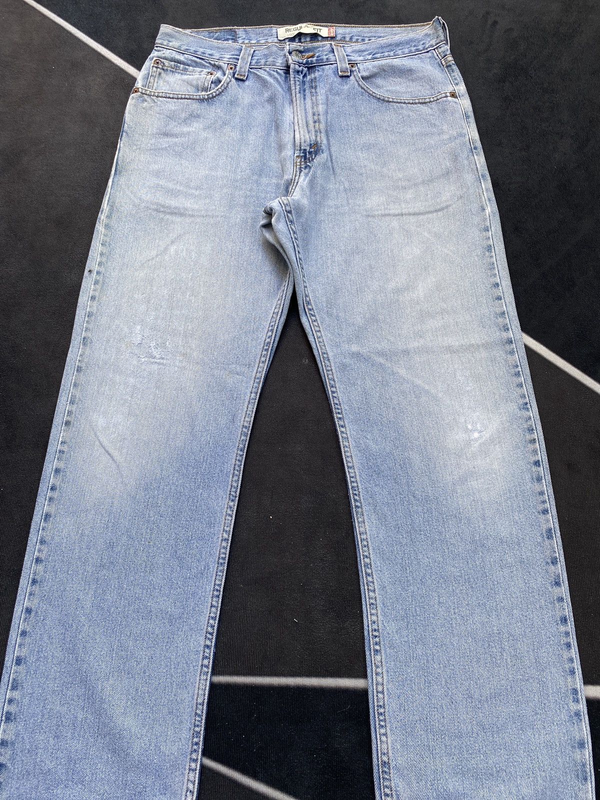 Jean × Levi's × Vintage VINTAGE LEVIS 505 BLUE WASH JEANS-J368 Size US 35 - 9 Thumbnail