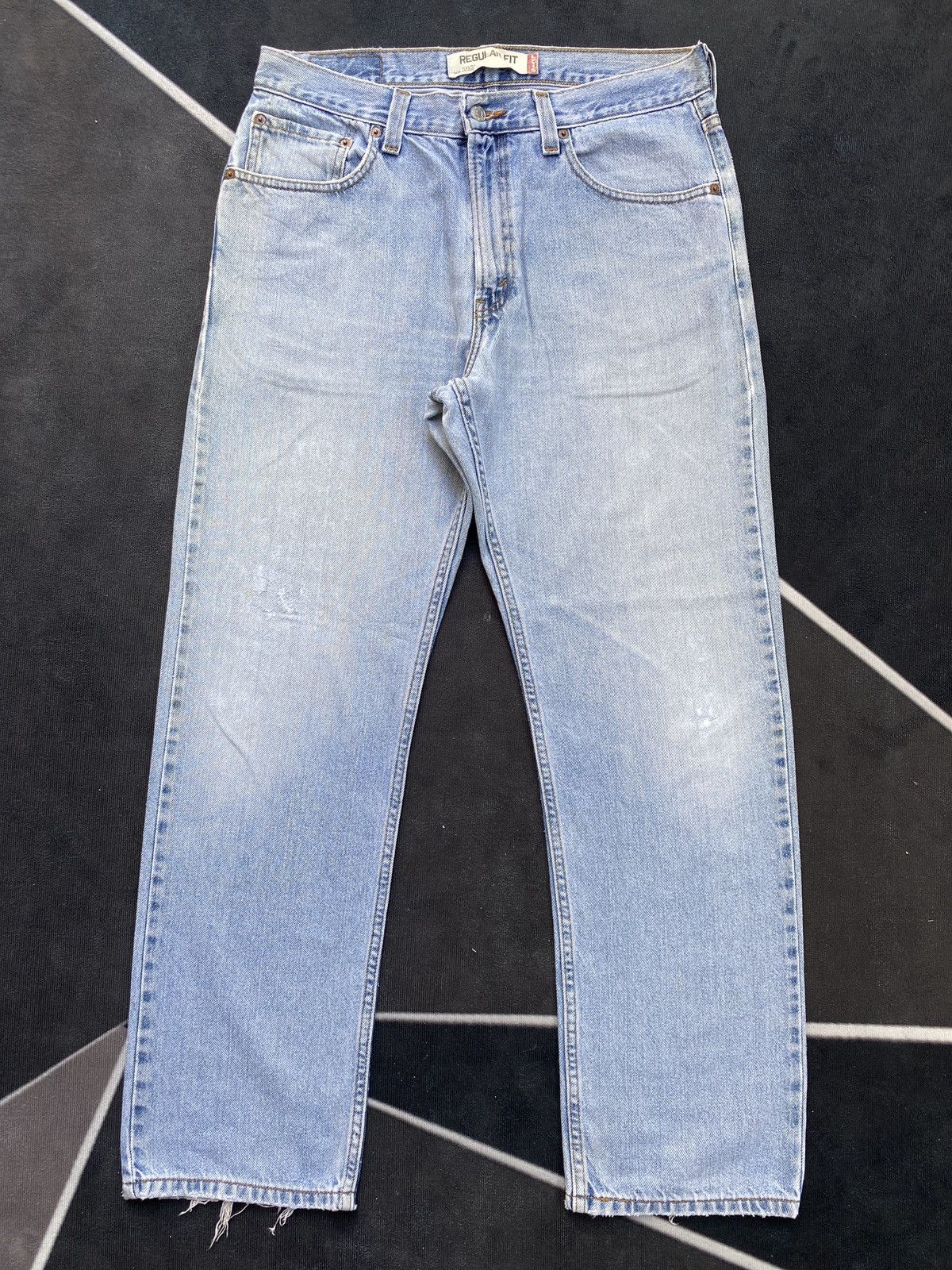 Jean × Levi's × Vintage VINTAGE LEVIS 505 BLUE WASH JEANS-J368 Size US 35 - 1 Thumbnail