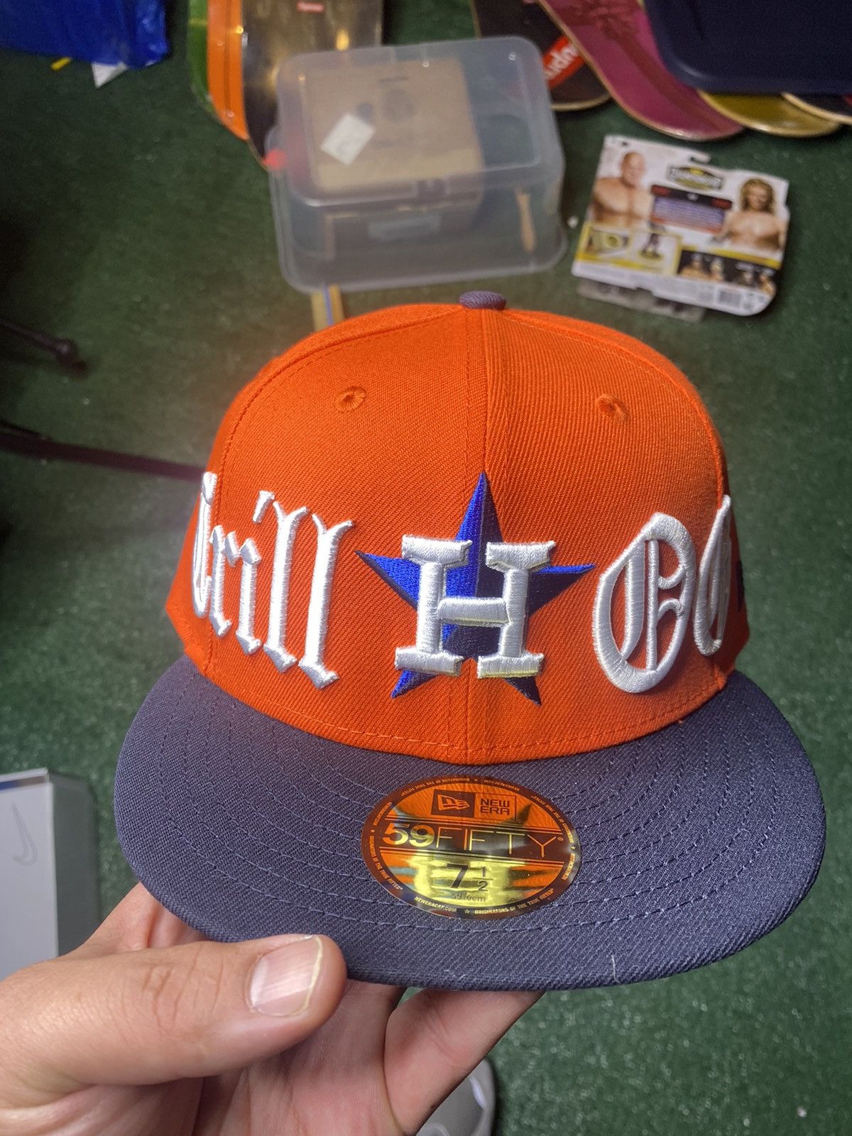 Bun B X New Era Houston Astros Trill OG Orange Fitted Hat 59Fifty topperz  MLB