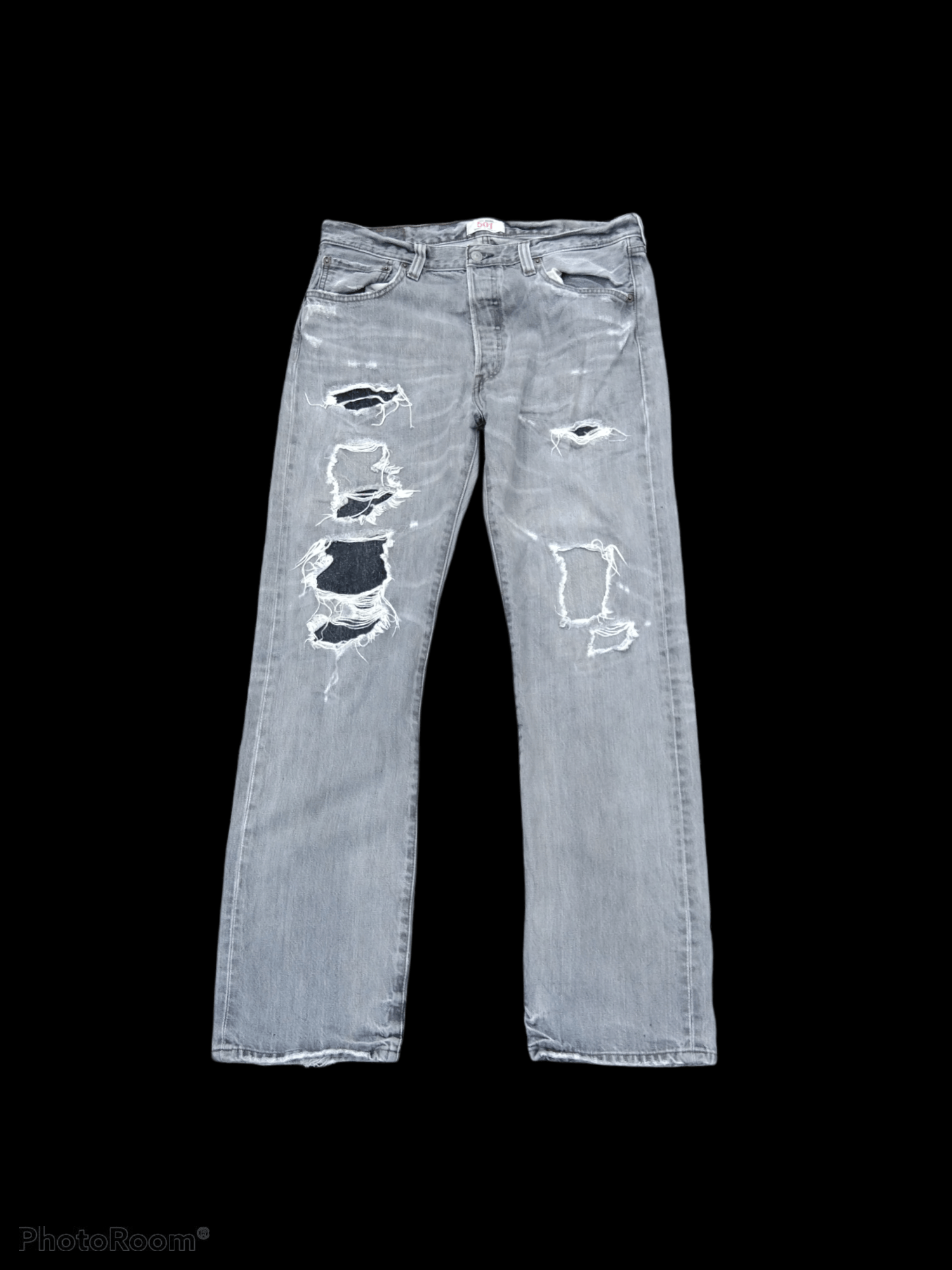 DiSTRESSED PACTHWORK LEVIS 501 DENIM PANTS