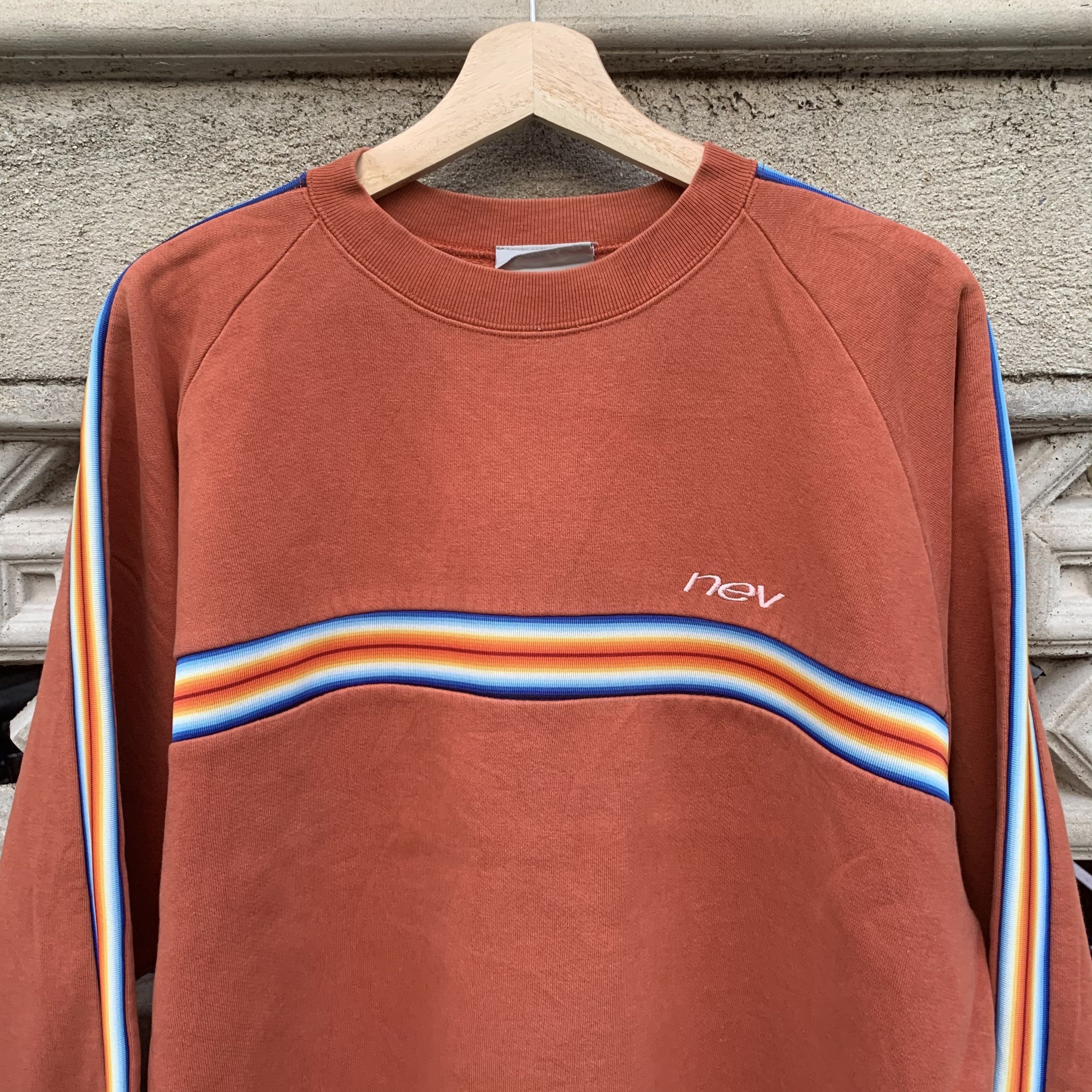 Rainbow Vintage Nev Surfboard Surf Style Rainbow Striped Pullover Size US L / EU 52-54 / 3 - 2 Thumbnail