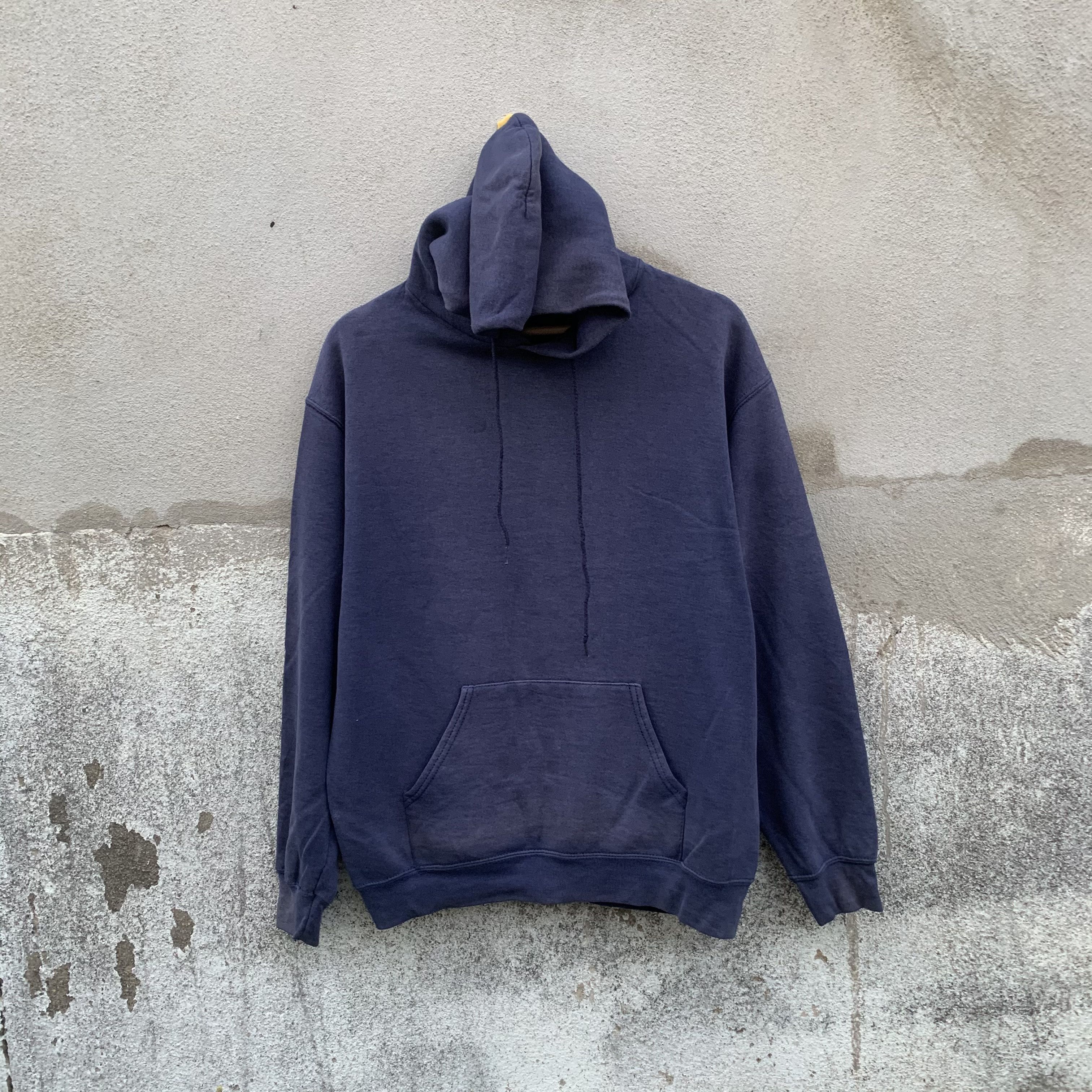 Fruit Of The Loom Vintage 90s Repton Pullover Blank Hooded Sweatshirts Size US M / EU 48-50 / 2 - 1 Thumbnail