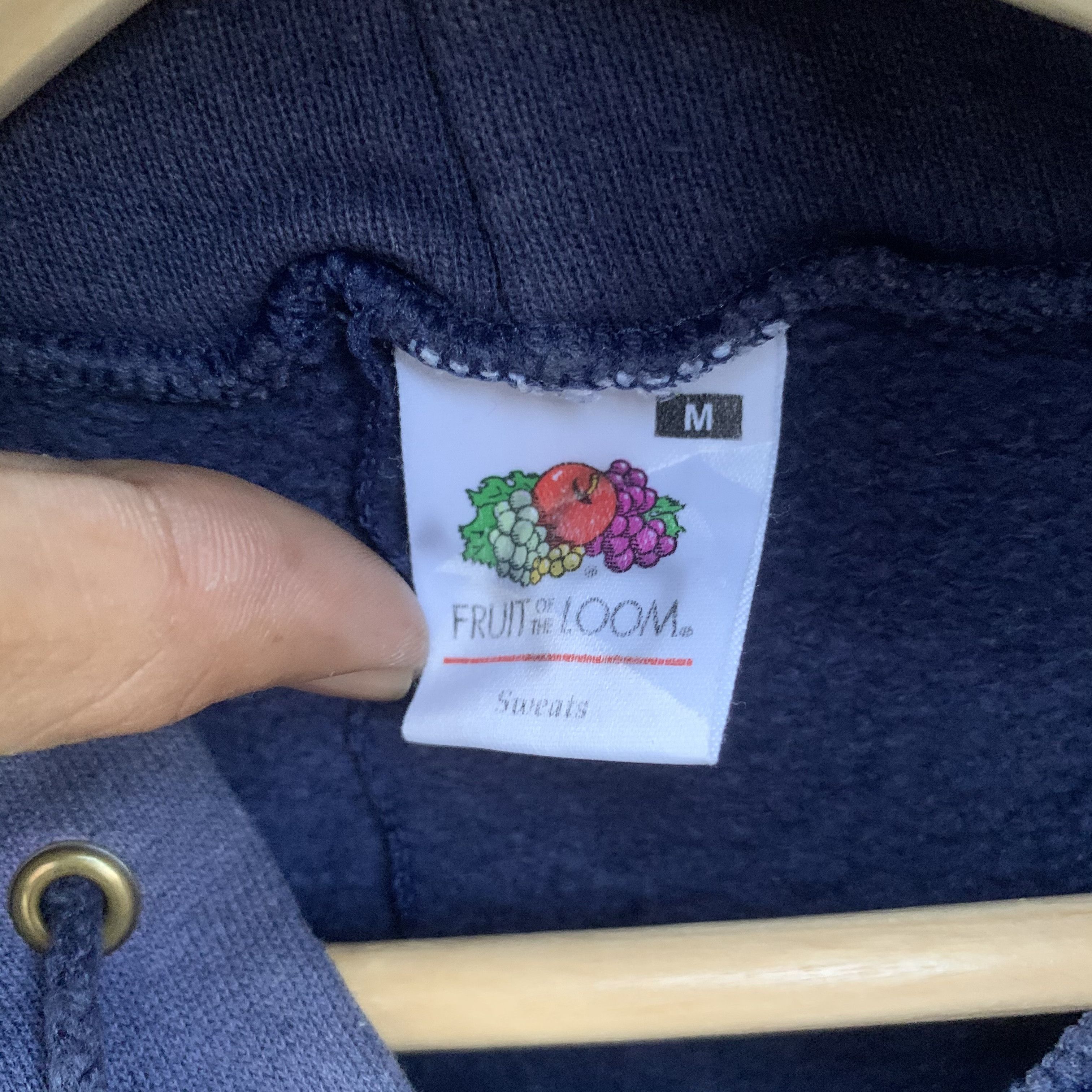 Fruit Of The Loom Vintage 90s Repton Pullover Blank Hooded Sweatshirts Size US M / EU 48-50 / 2 - 3 Thumbnail