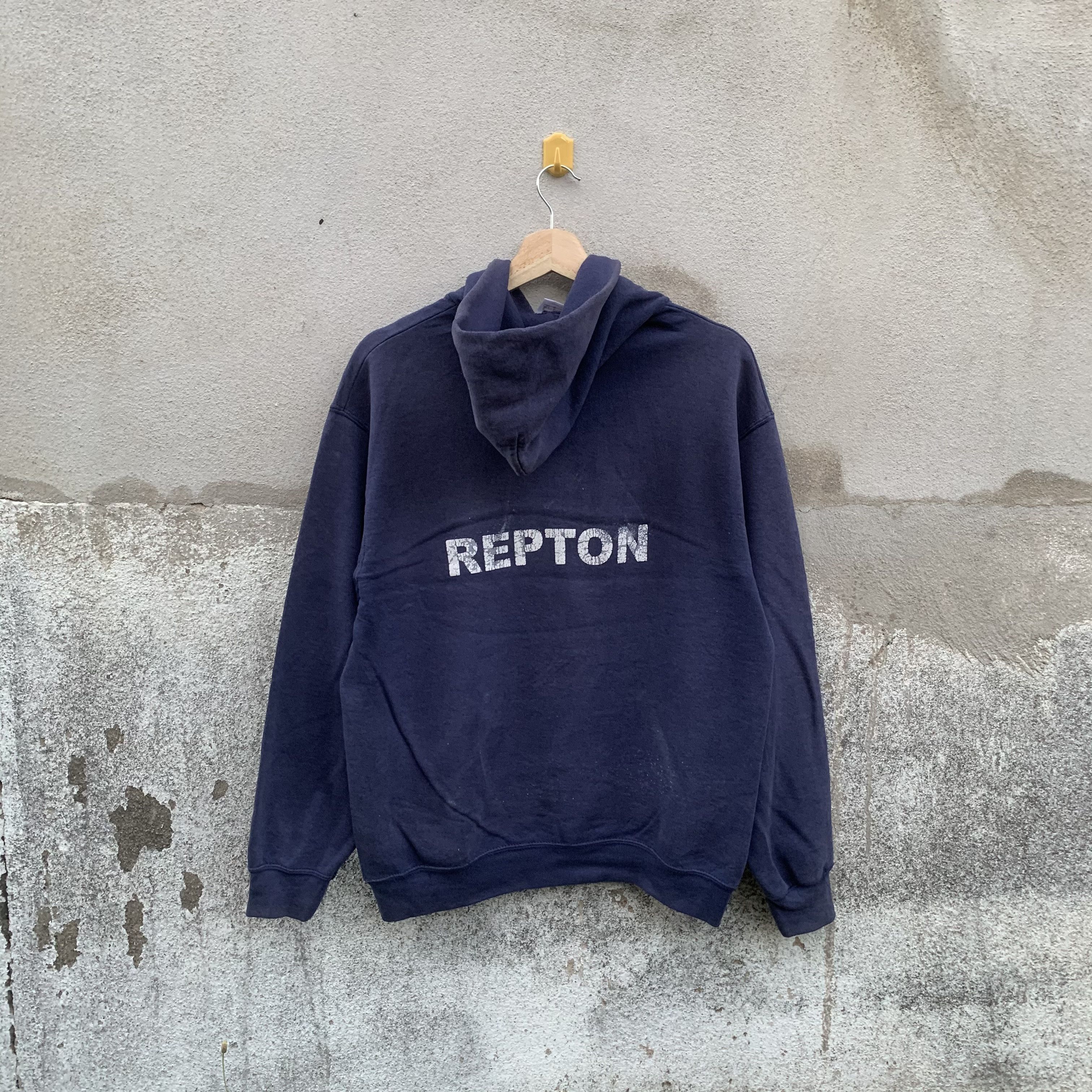 Fruit Of The Loom Vintage 90s Repton Pullover Blank Hooded Sweatshirts Size US M / EU 48-50 / 2 - 4 Thumbnail